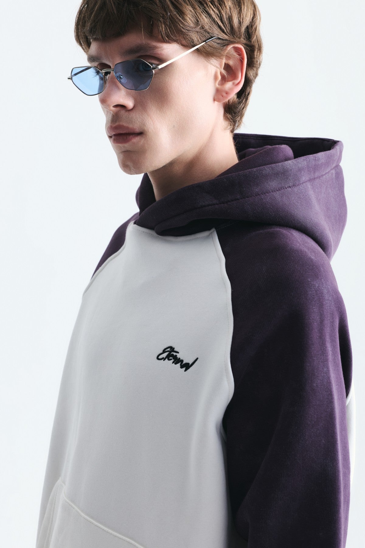 Color-Blocked Hooded Sweatshirt