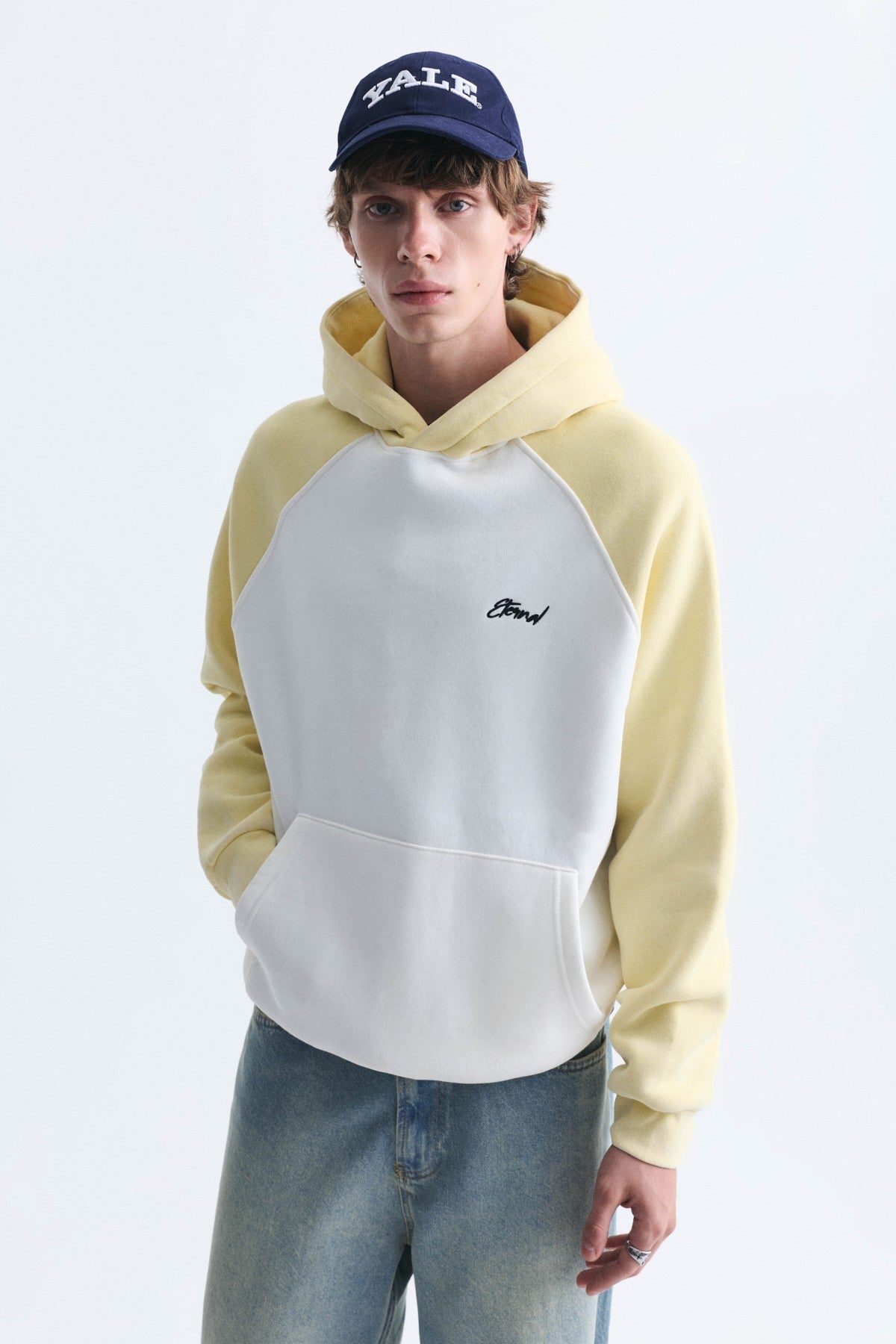 Color-Blocked Hooded Sweatshirt