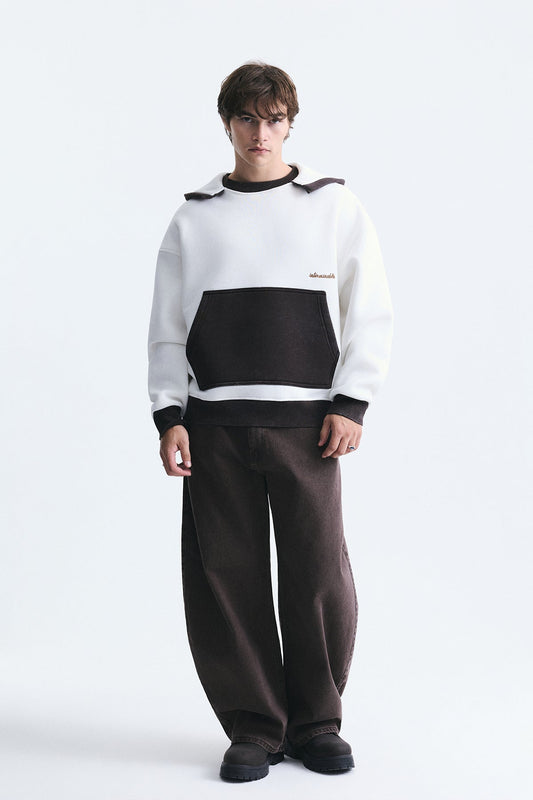 Block-Color Oversized Sweatshirt