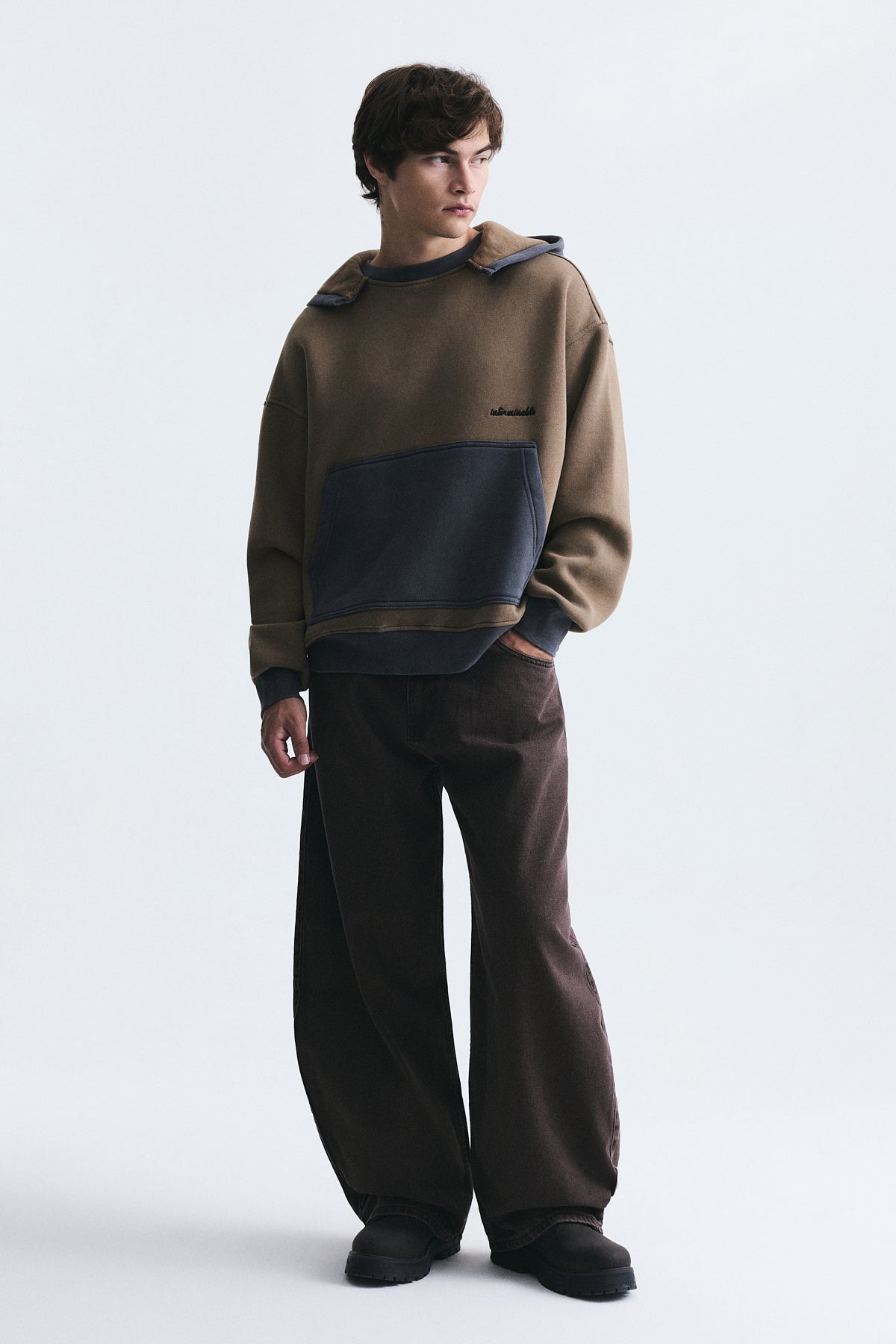 Block-Color Oversized Sweatshirt
