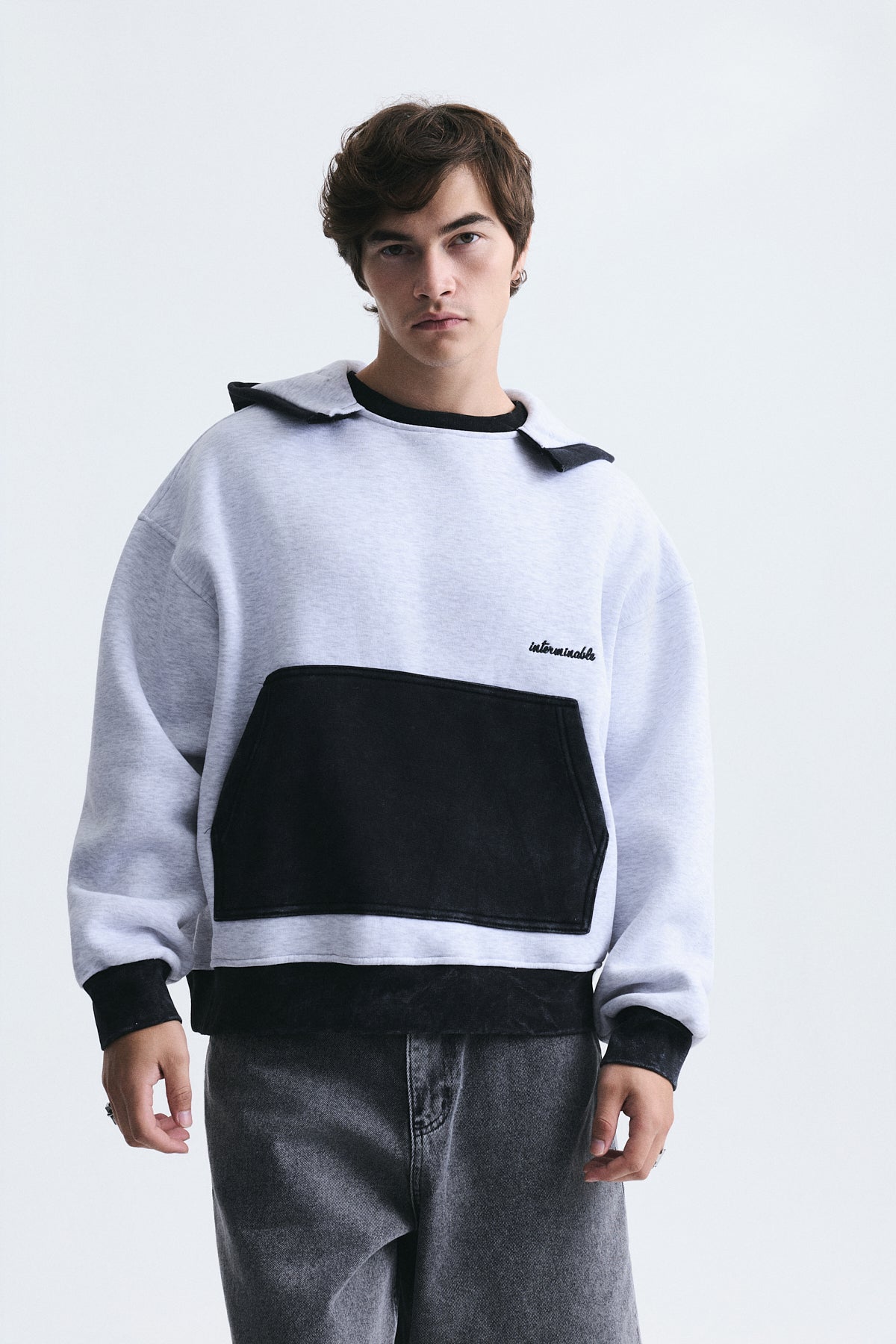 Block-Color Oversized Sweatshirt