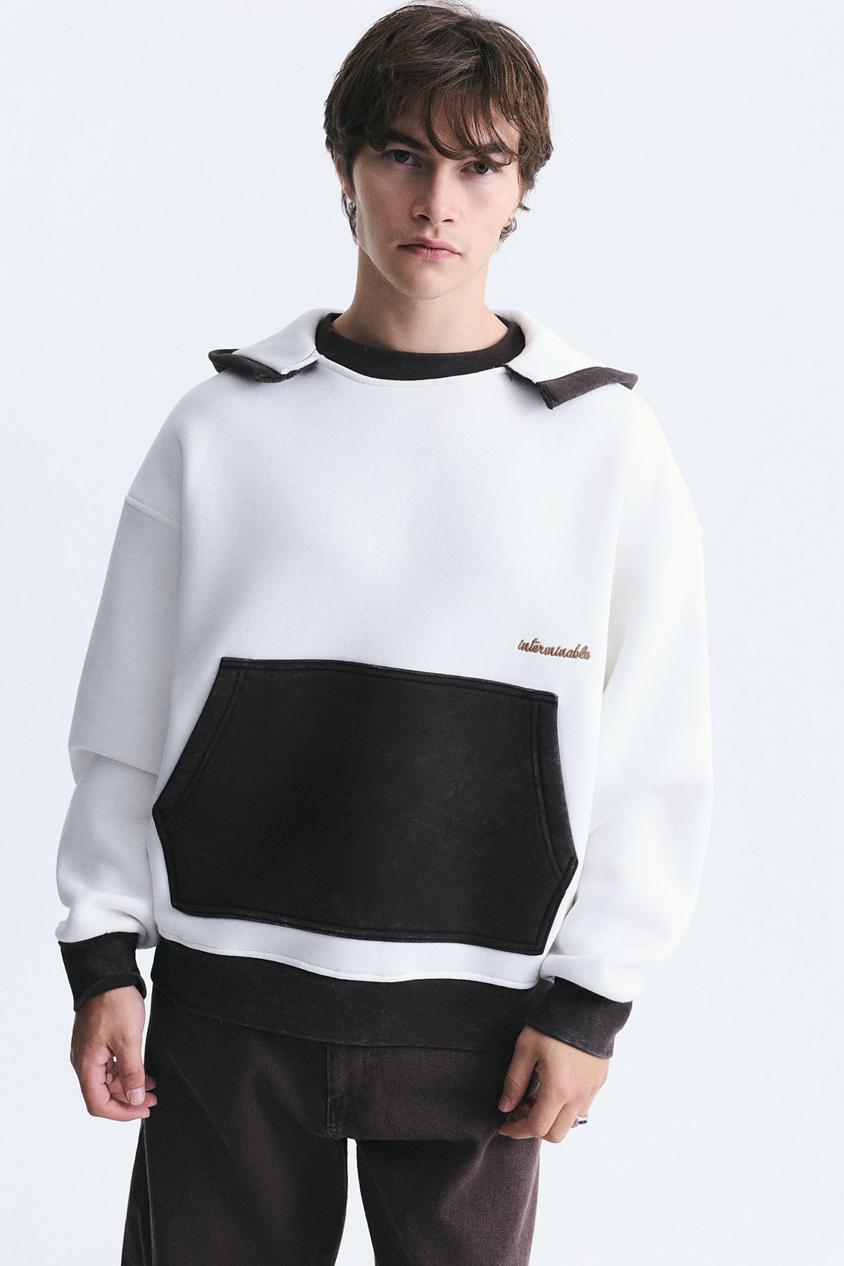 Block-Color Oversized Sweatshirt