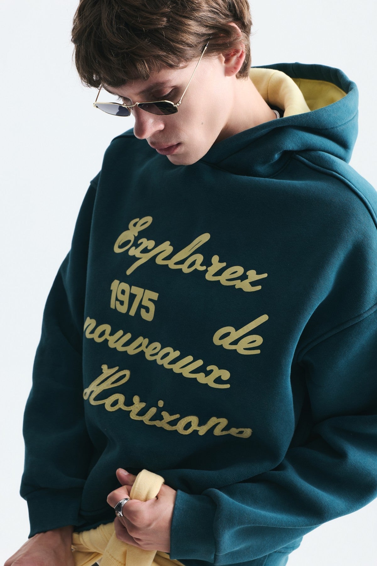 Oversized Printed Washed Sweatshirt
