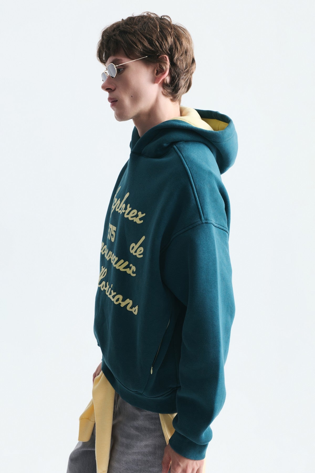 Oversized Printed Washed Sweatshirt