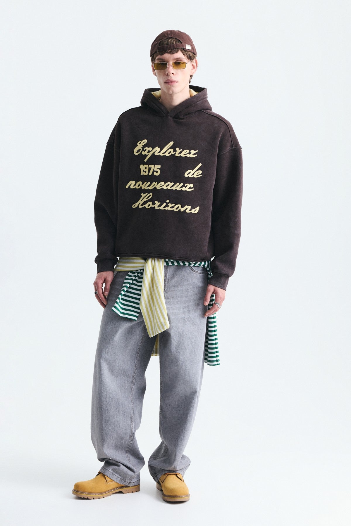 Oversized Printed Washed Sweatshirt