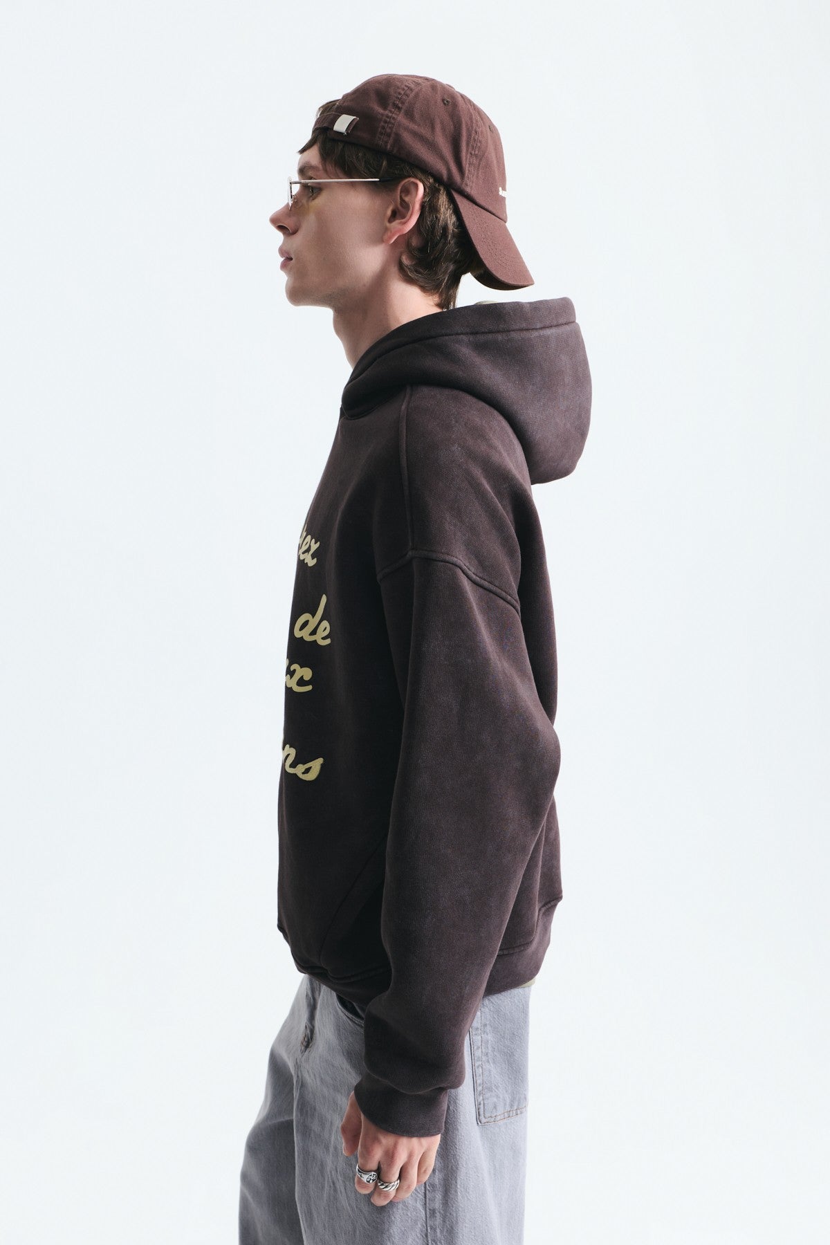 Oversized Printed Washed Sweatshirt