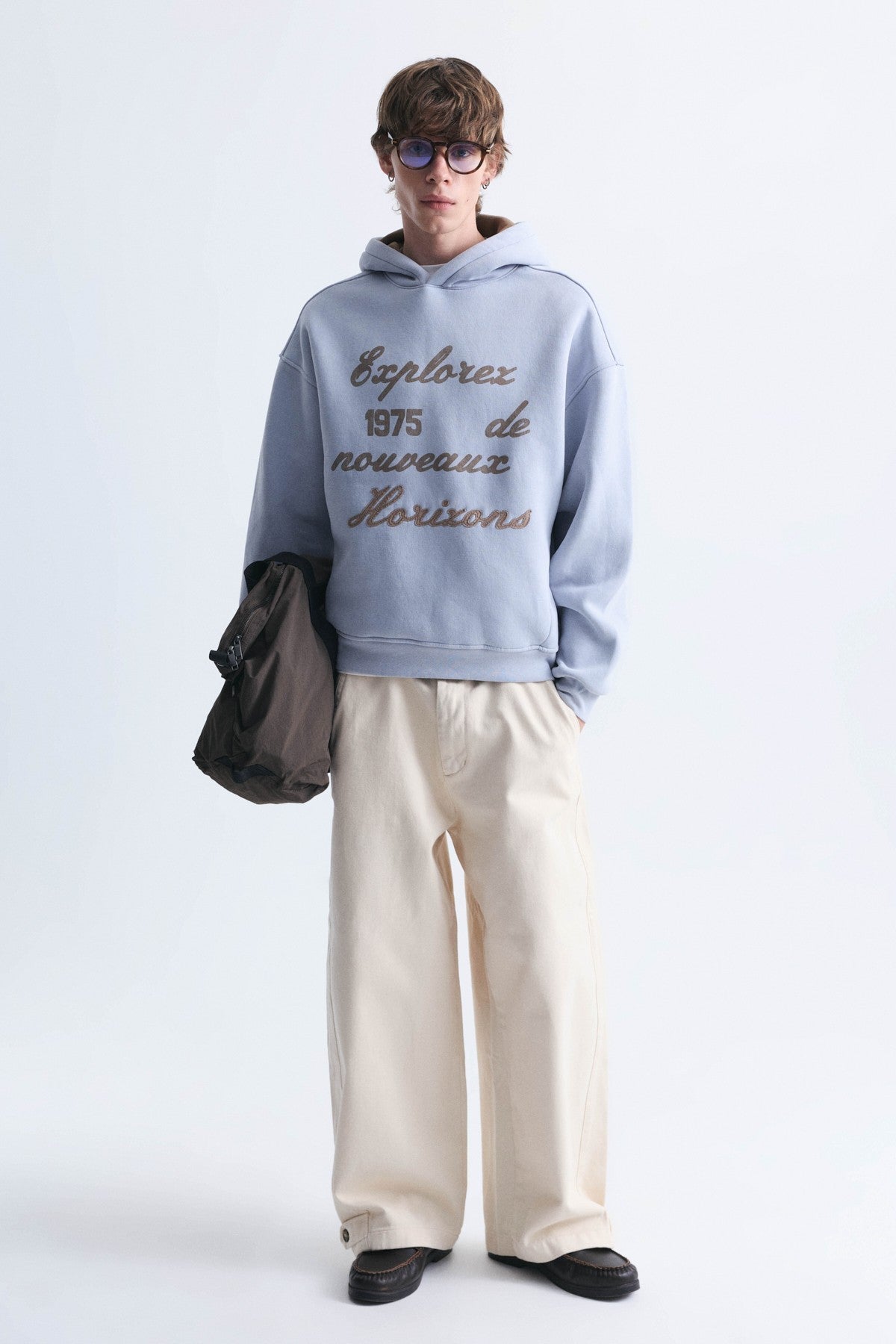 Oversized Printed Washed Sweatshirt