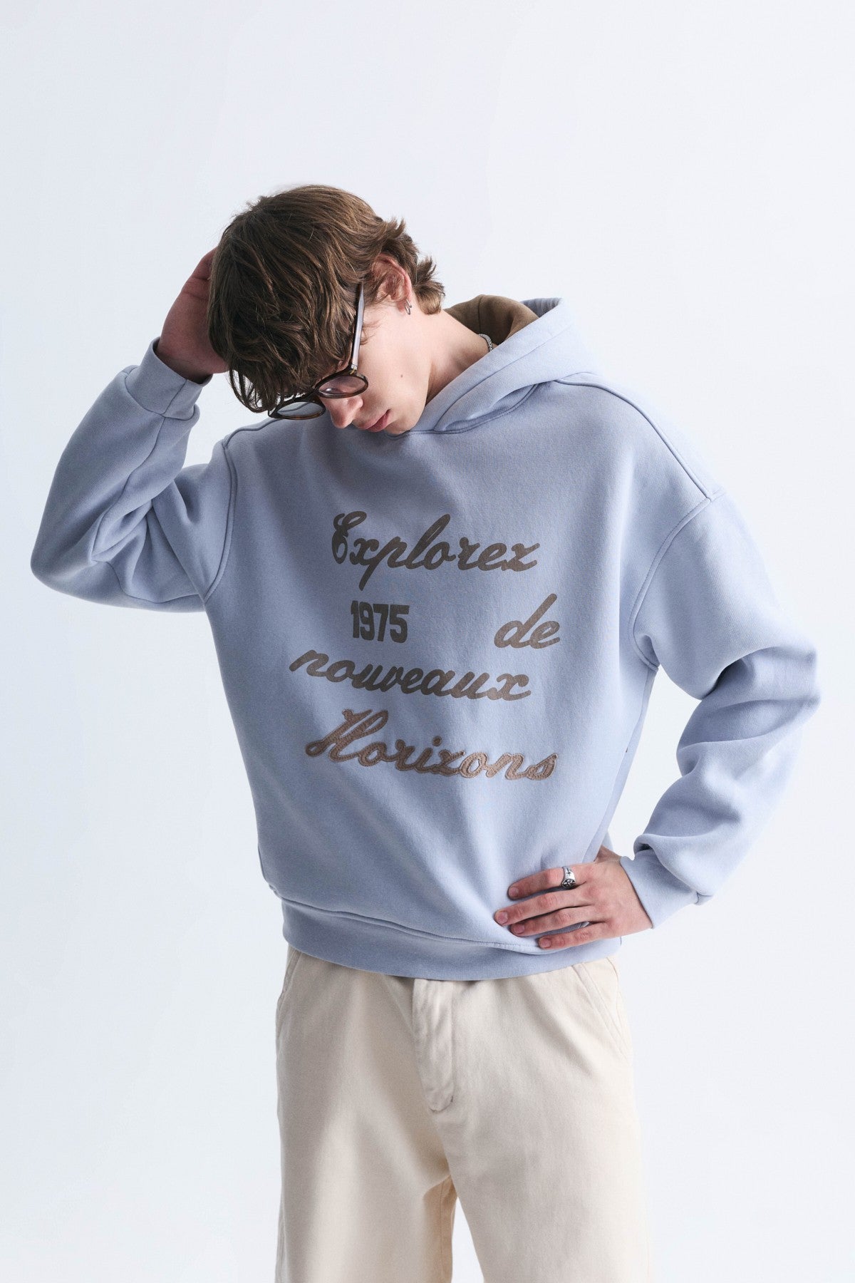 Oversized Printed Washed Sweatshirt
