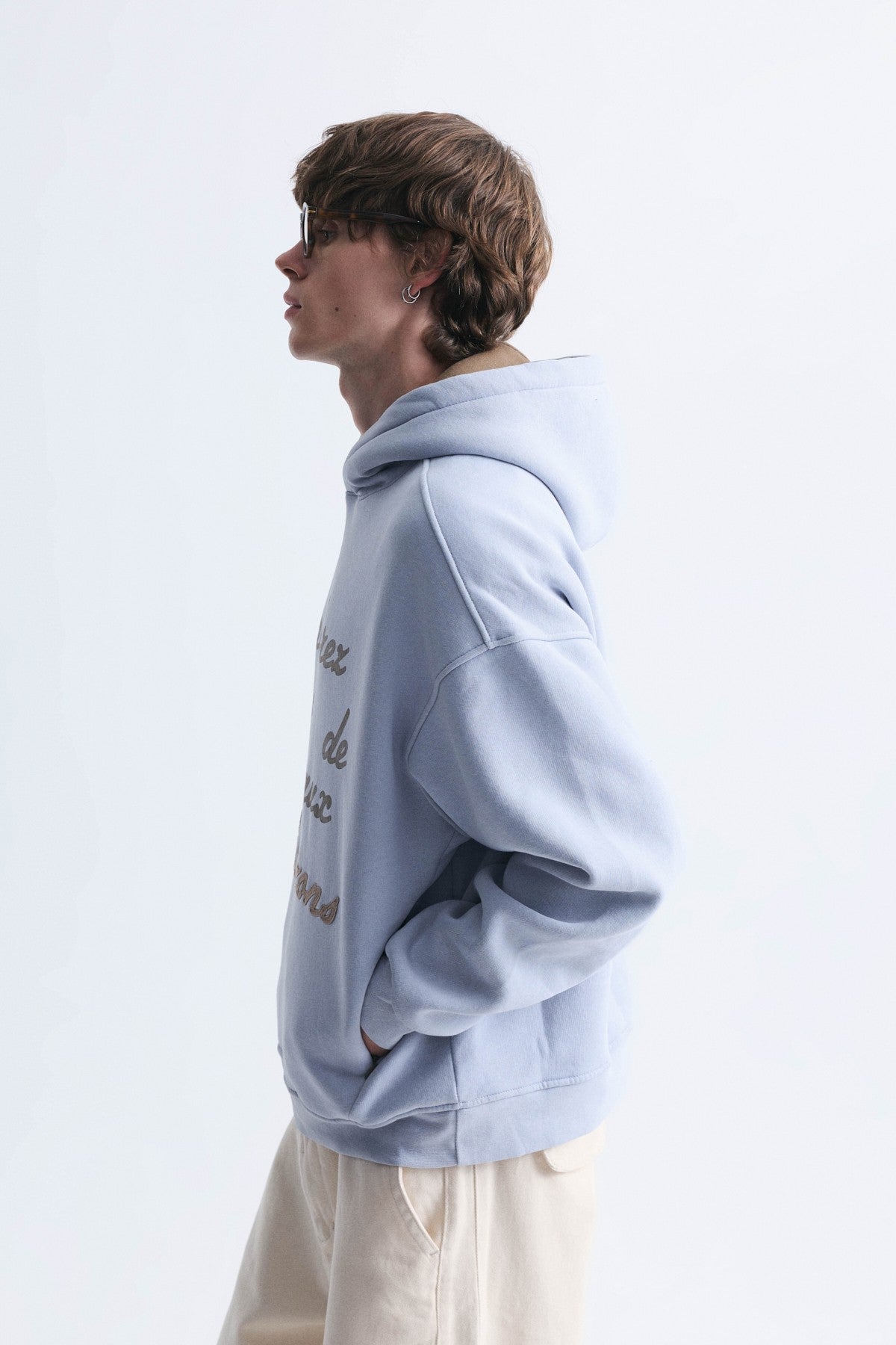 Oversized Printed Washed Sweatshirt