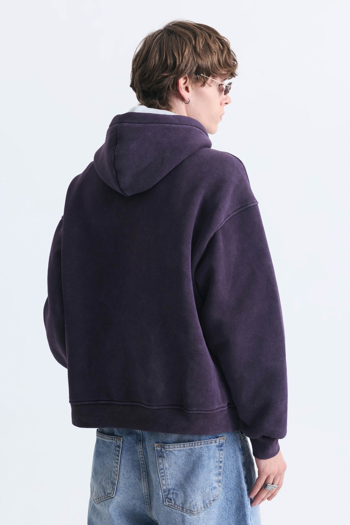 Oversized Printed Washed Sweatshirt
