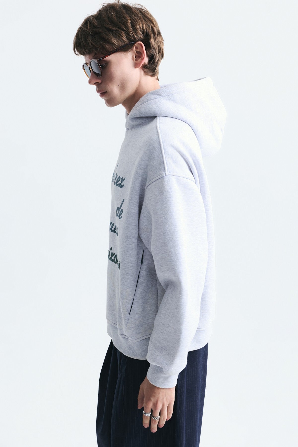 Oversized Printed Washed Sweatshirt