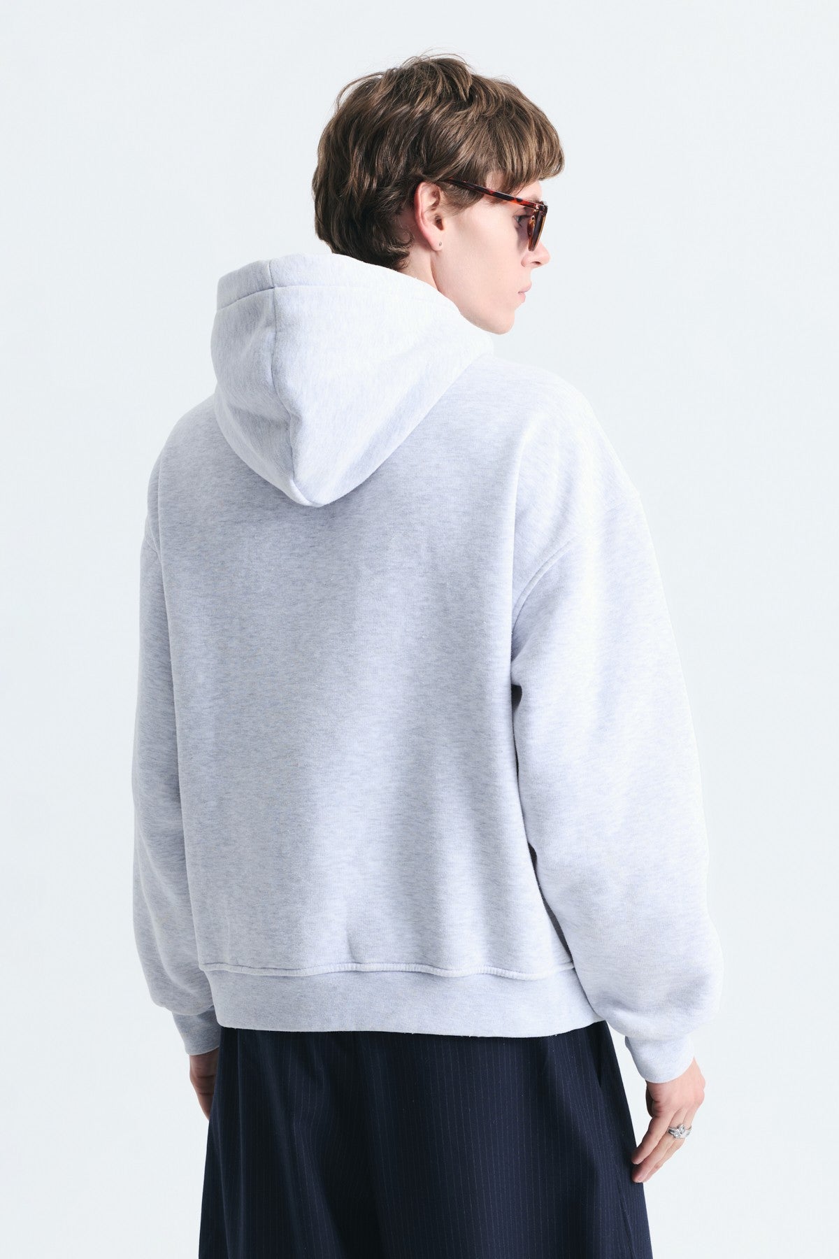 Oversized Printed Washed Sweatshirt