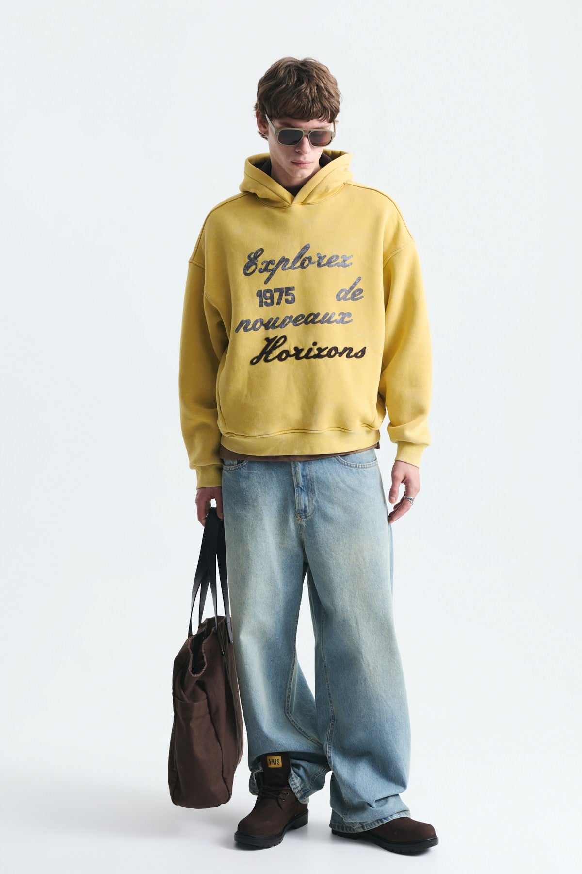 Oversized Printed Washed Sweatshirt