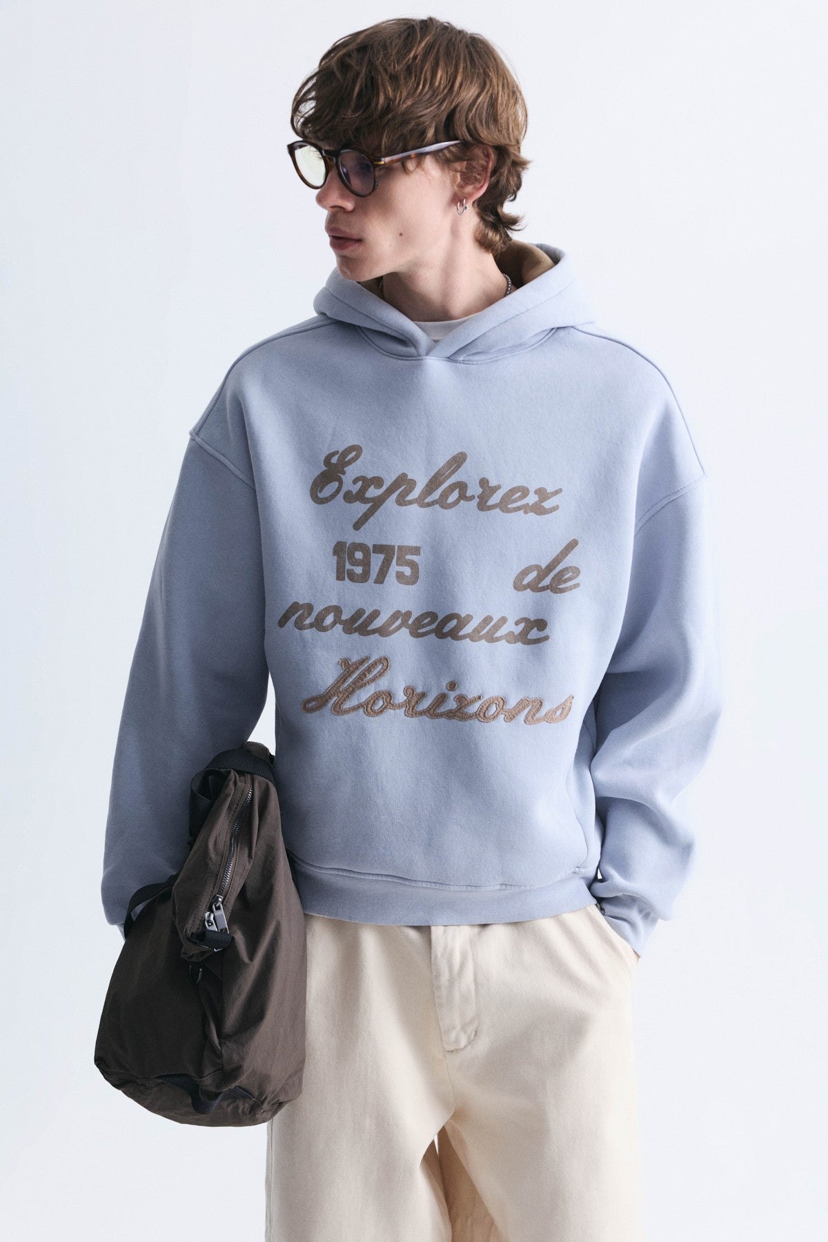 Oversized Printed Washed Sweatshirt