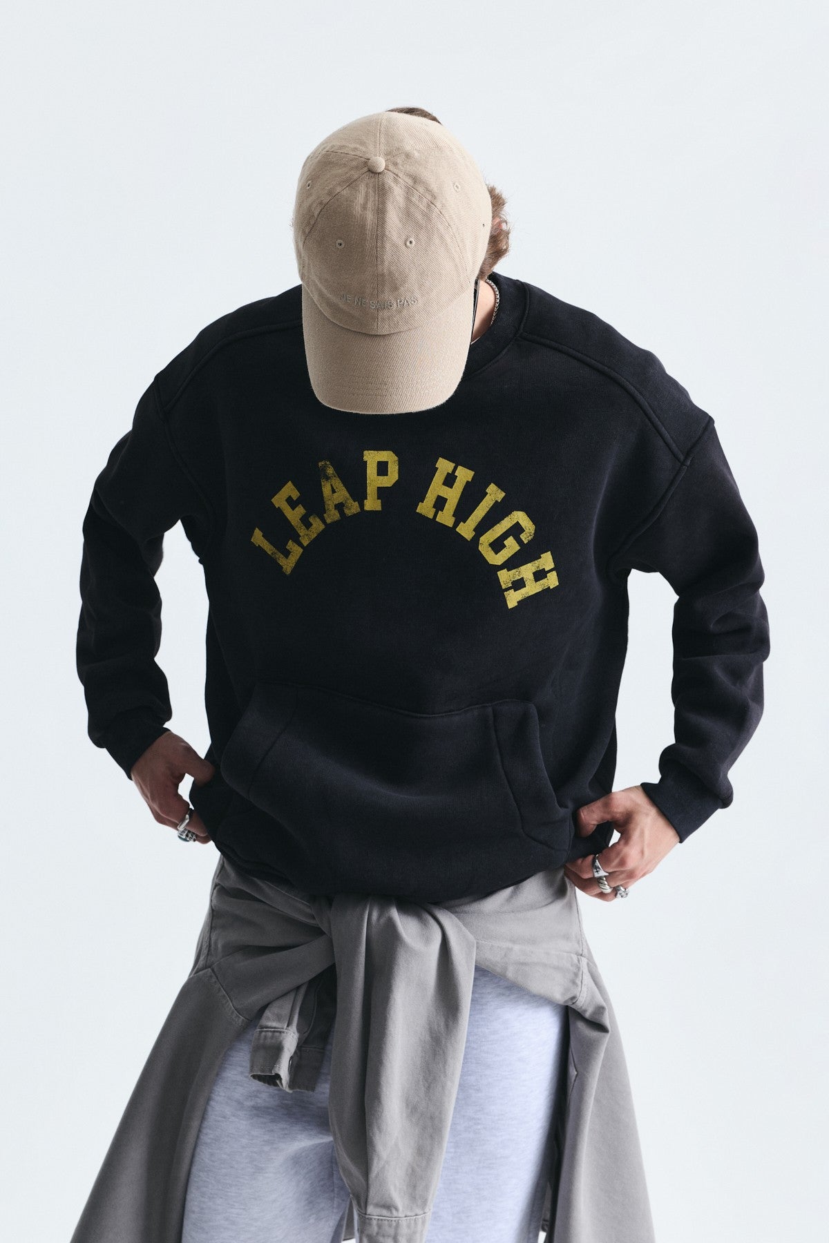 Oversized Sweatshirt with Printed Design (Machine Washable)