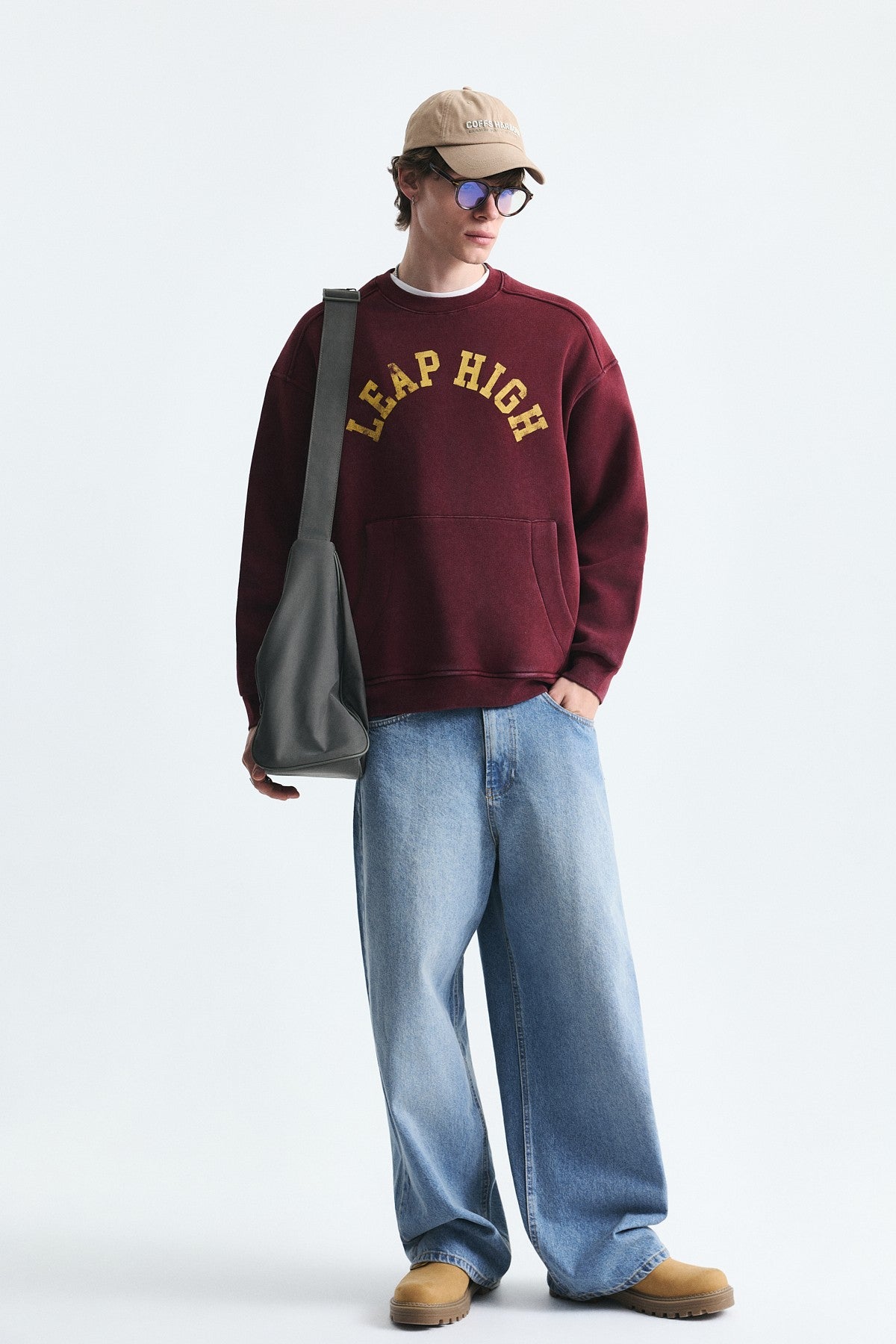 Oversized Sweatshirt with Printed Design (Machine Washable)