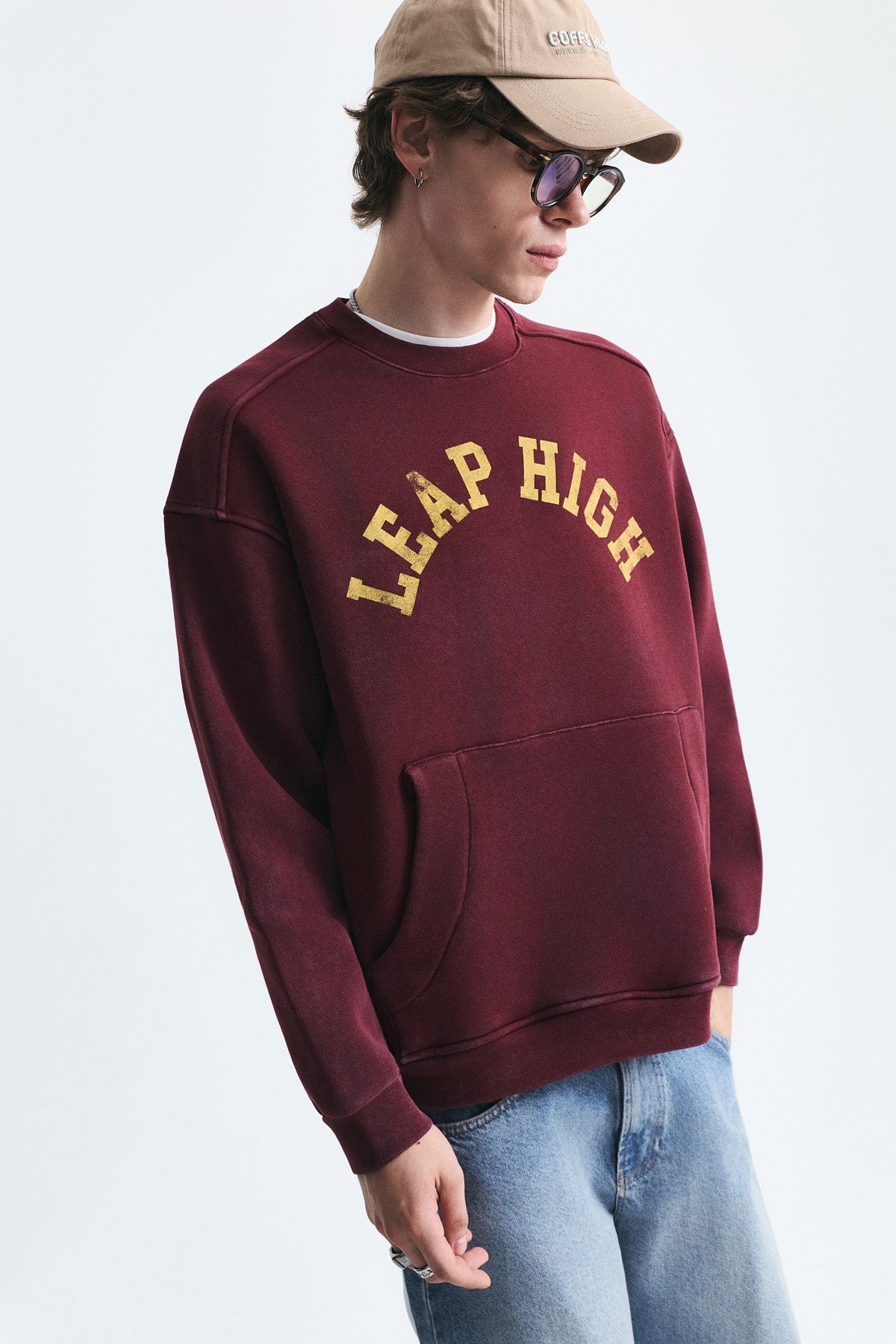 Oversized Sweatshirt with Printed Design (Machine Washable)