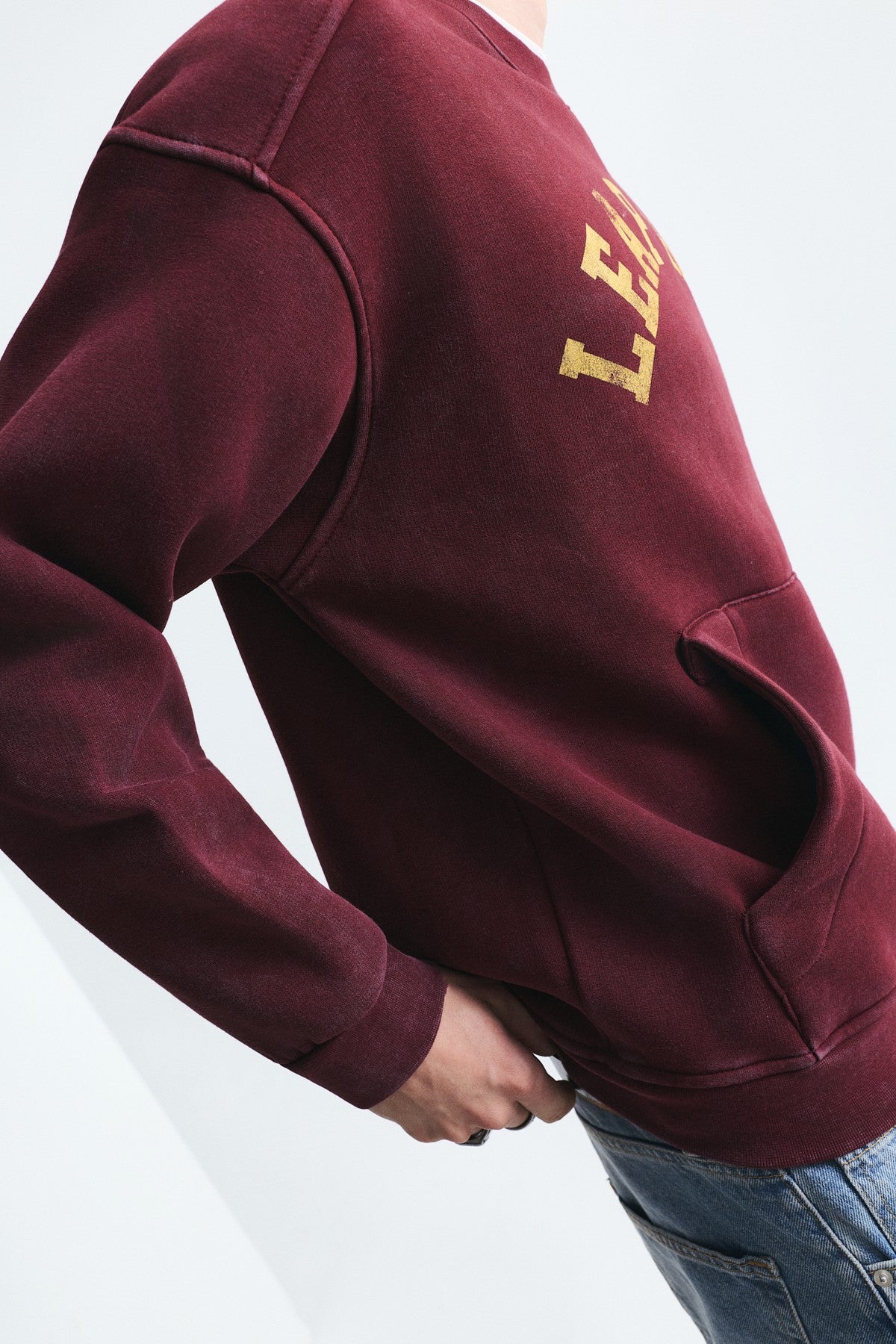 Oversized Sweatshirt with Printed Design (Machine Washable)