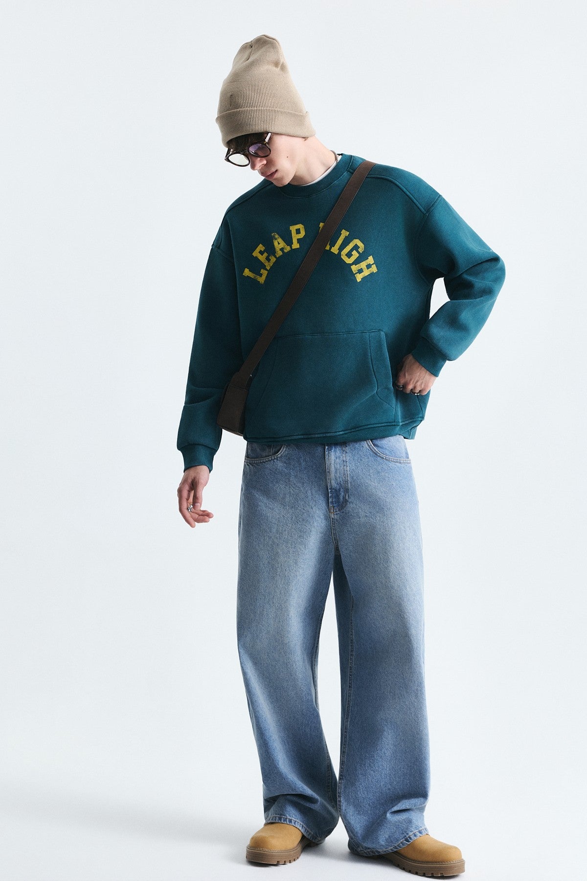 Oversized Sweatshirt with Printed Design (Machine Washable)