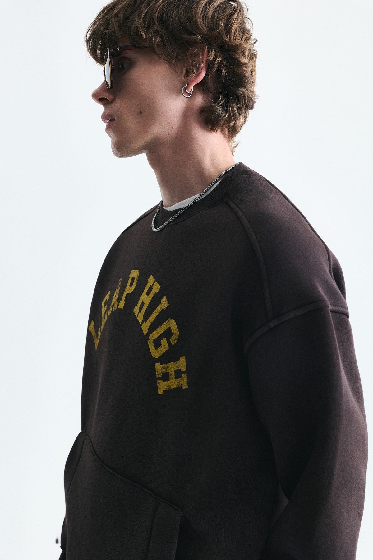 Oversized Sweatshirt with Printed Design (Machine Washable)