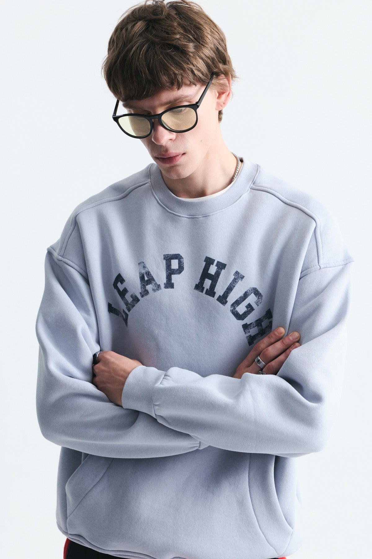 Oversized Sweatshirt with Printed Design (Machine Washable)