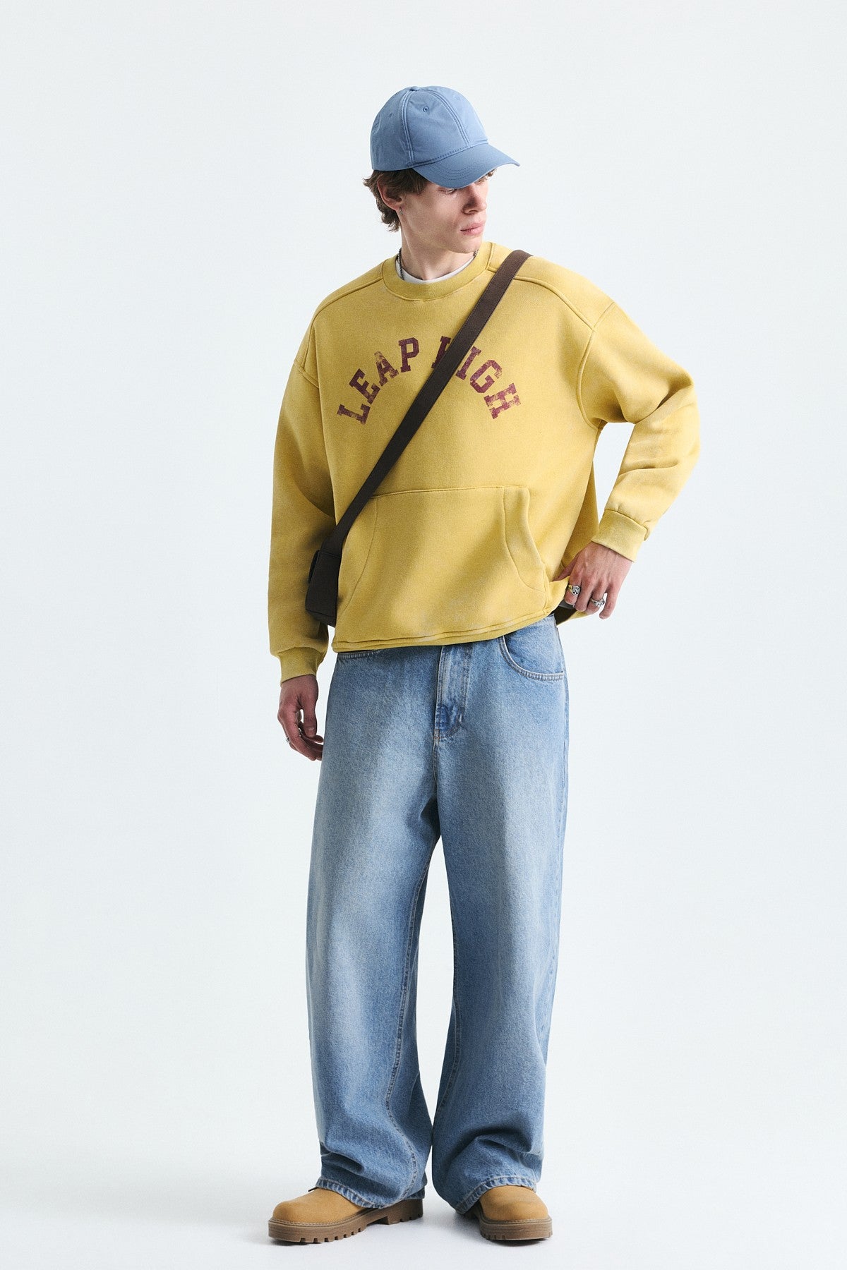 Oversized Sweatshirt with Printed Design (Machine Washable)