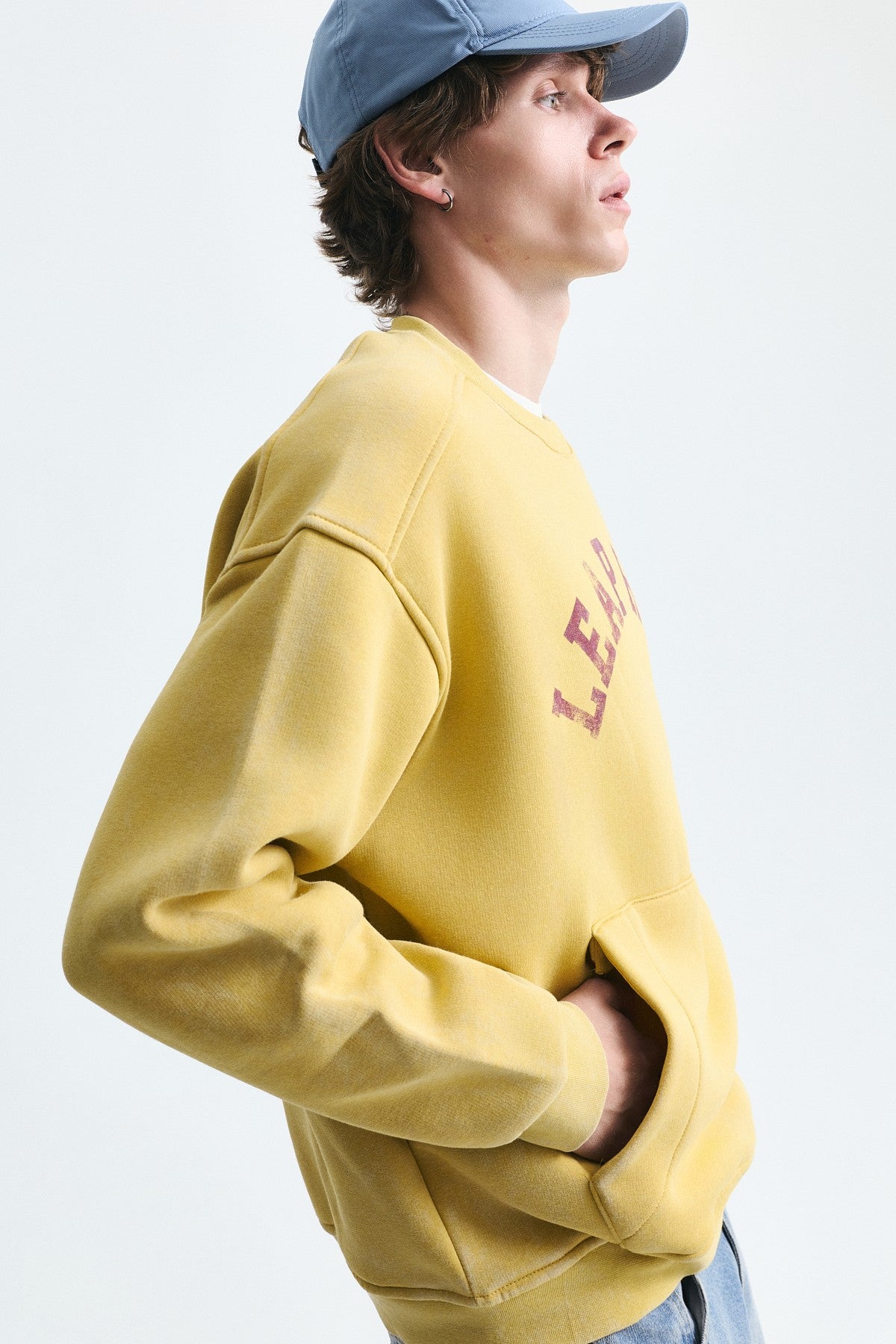 Oversized Sweatshirt with Printed Design (Machine Washable)