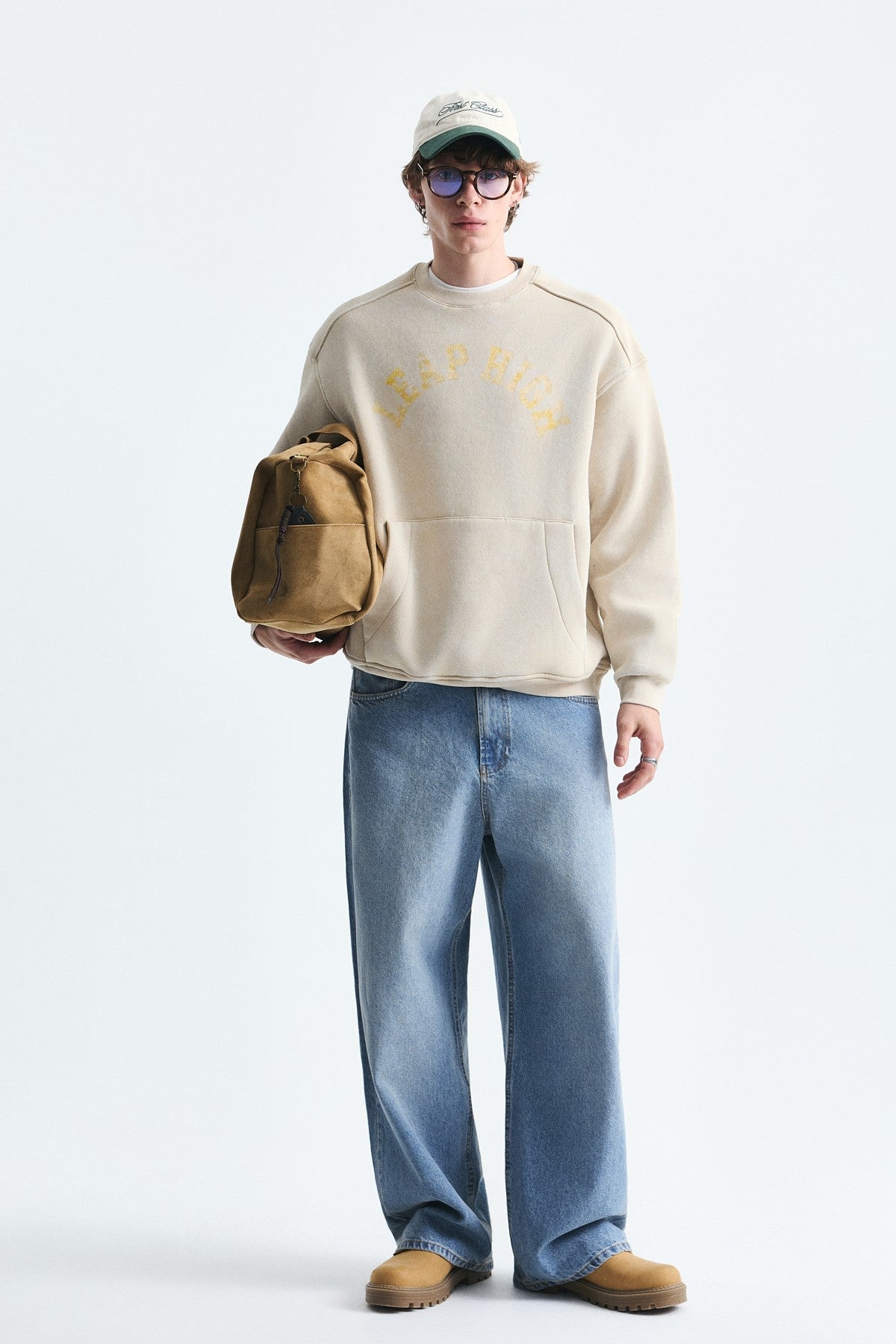 Oversized Sweatshirt with Printed Design (Machine Washable)