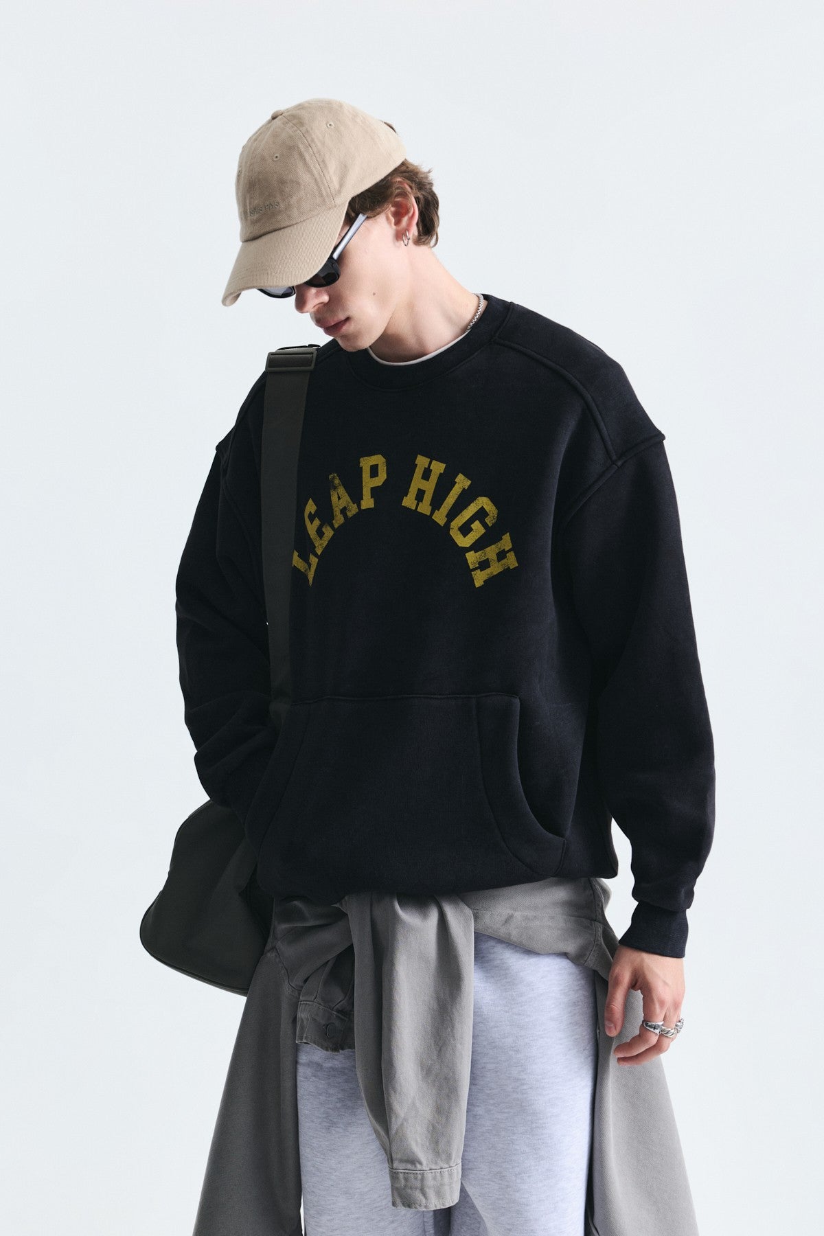 Oversized Sweatshirt with Printed Design (Machine Washable)