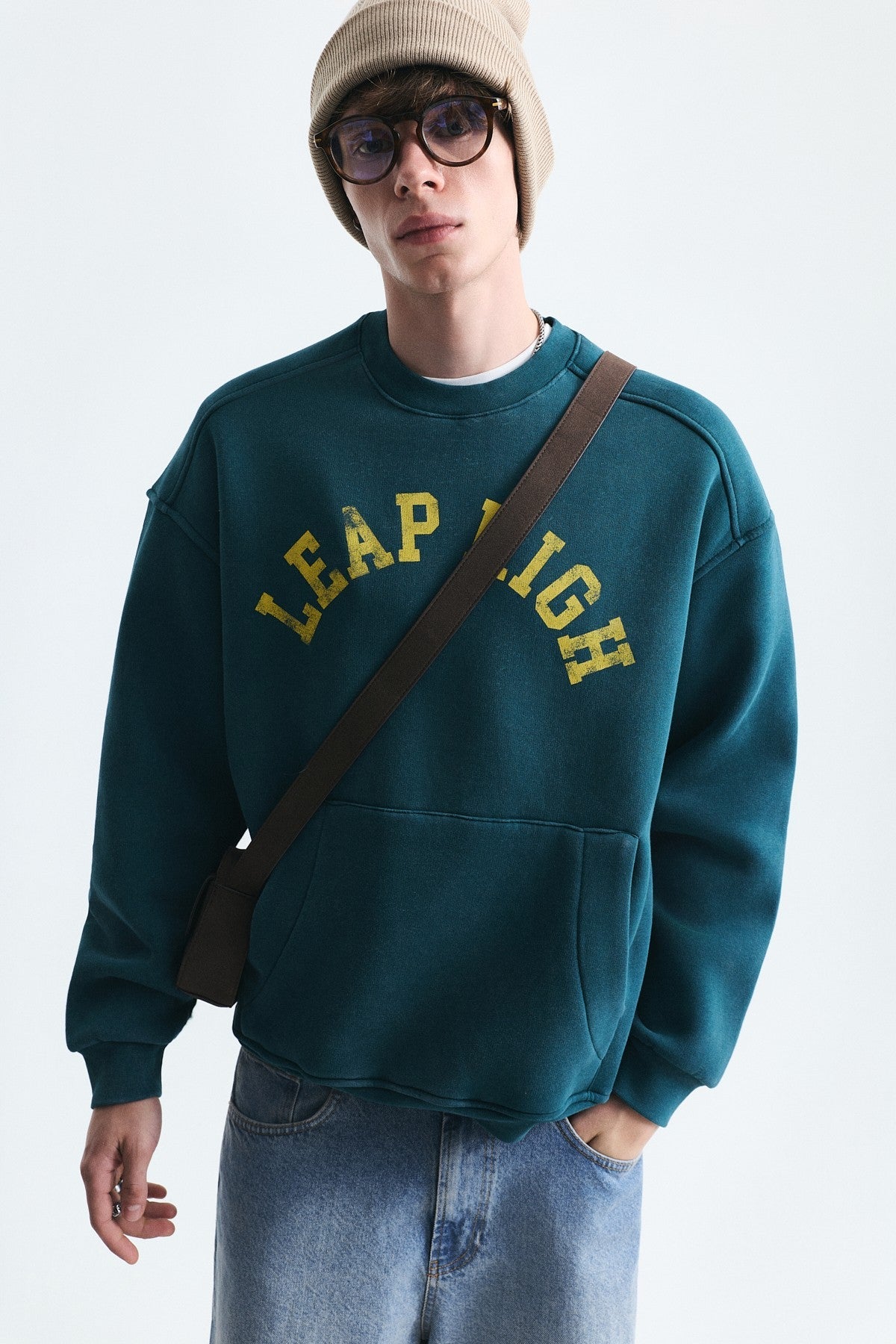 Oversized Sweatshirt with Printed Design (Machine Washable)