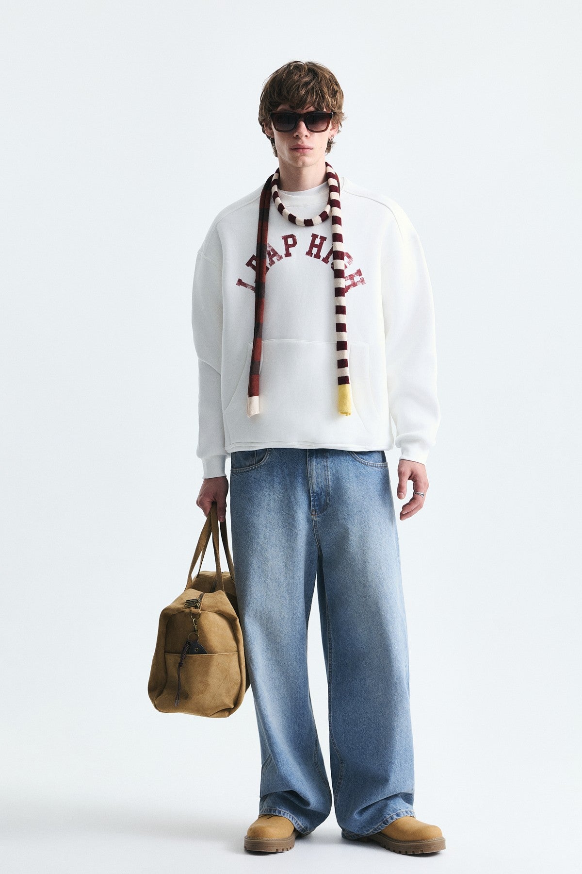 Oversized Sweatshirt with Printed Design (Machine Washable)