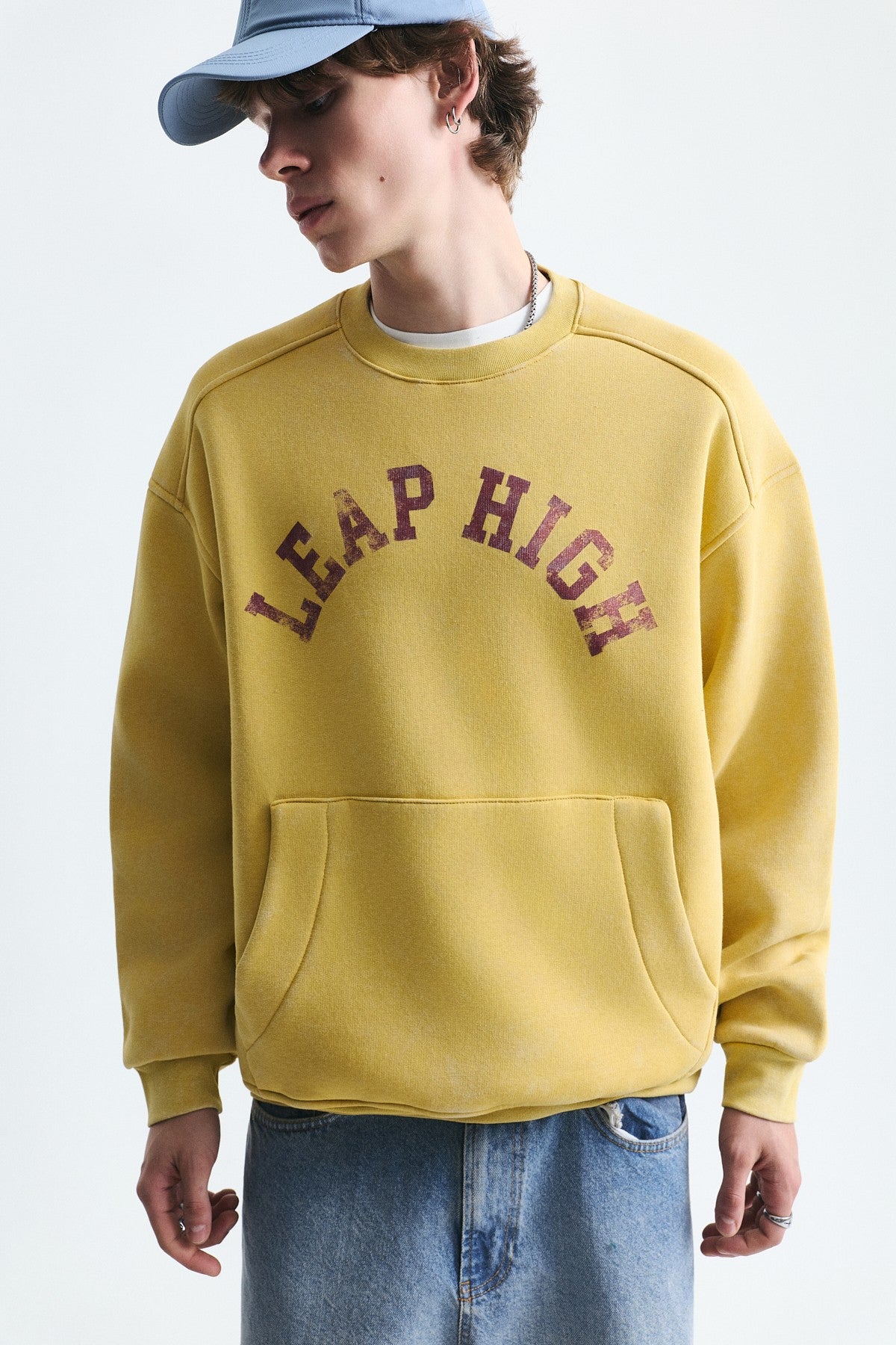 Oversized Sweatshirt with Printed Design (Machine Washable)