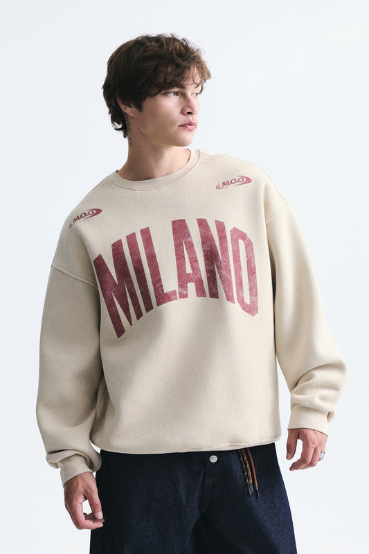 Milan-Printed Oversized Sweatshirt