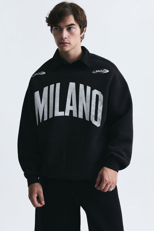 Milan-Printed Oversized Sweatshirt