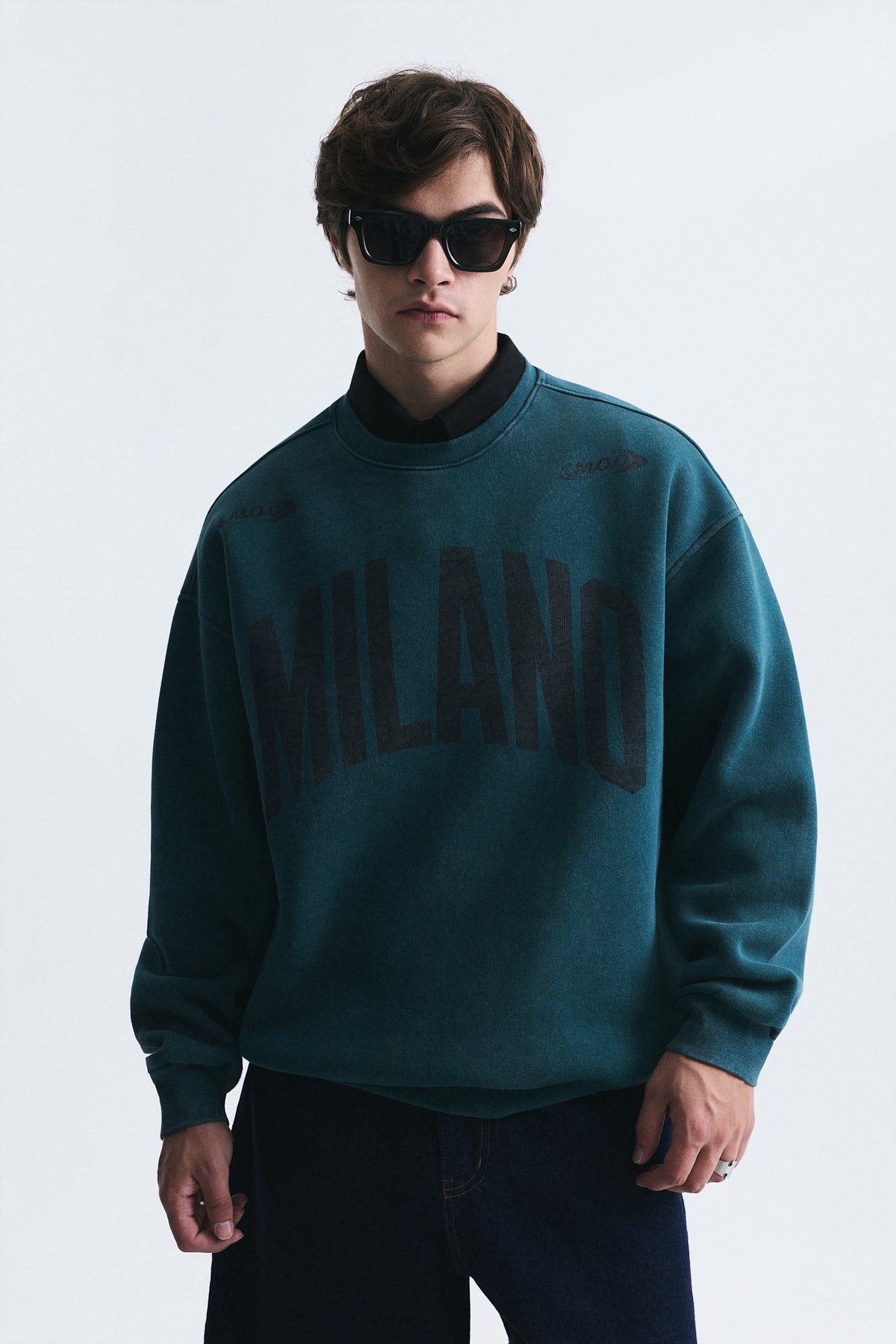Milan-Printed Oversized Sweatshirt