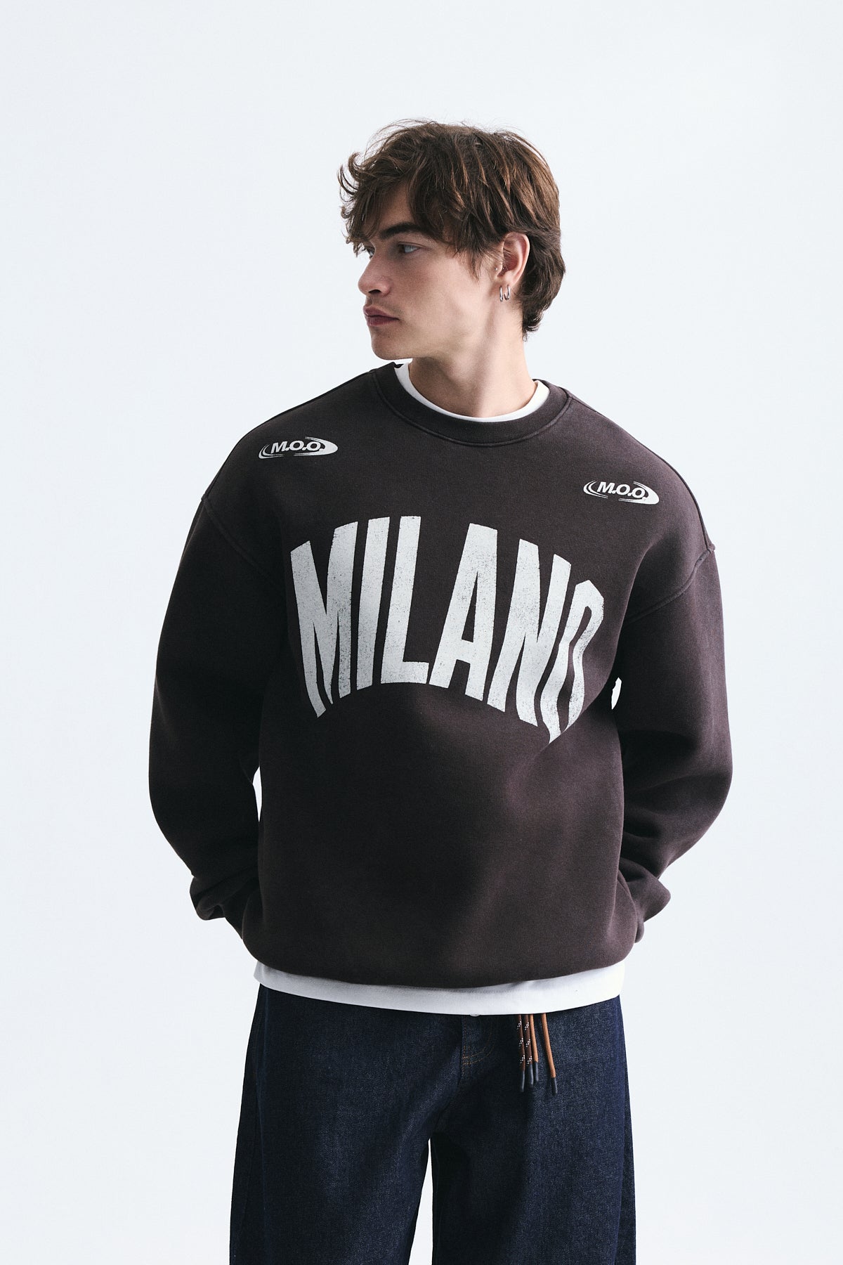 Milan-Printed Oversized Sweatshirt
