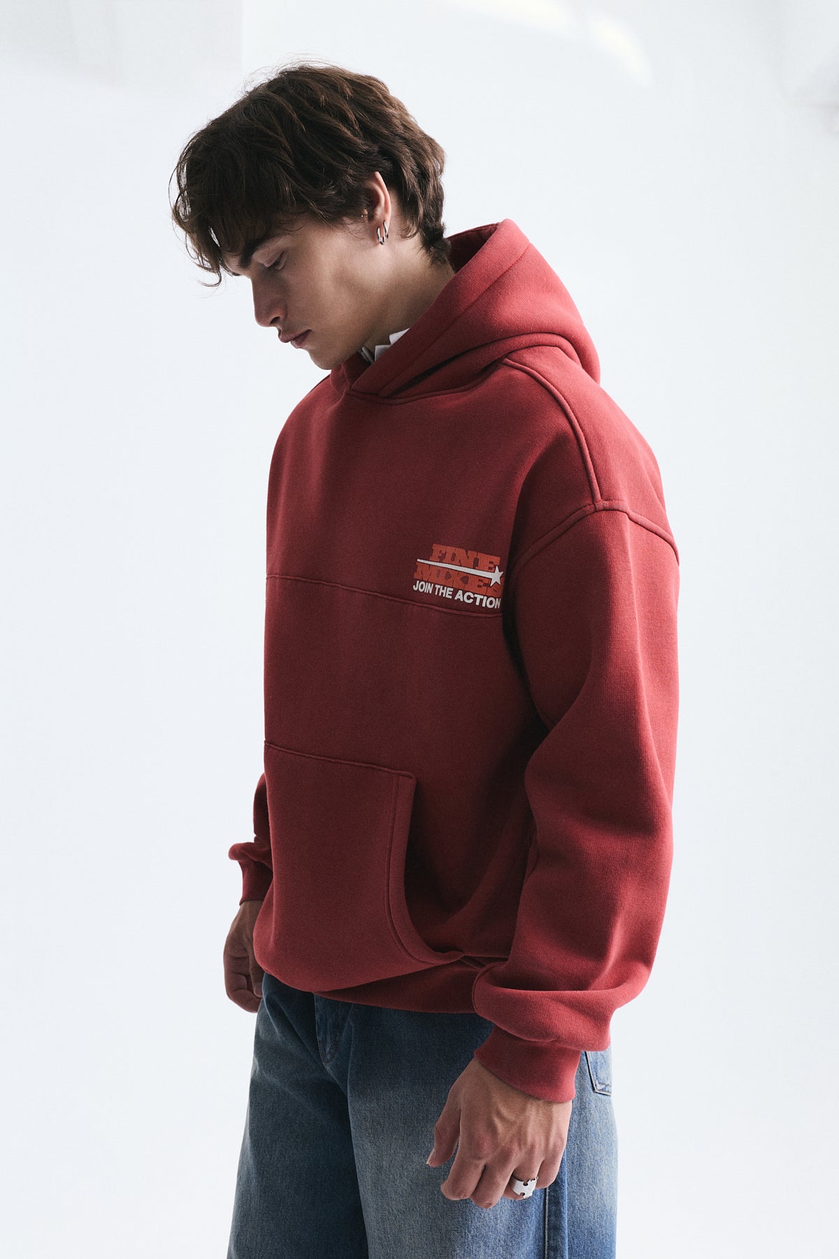 Oversized Washable Hooded Sweatshirt