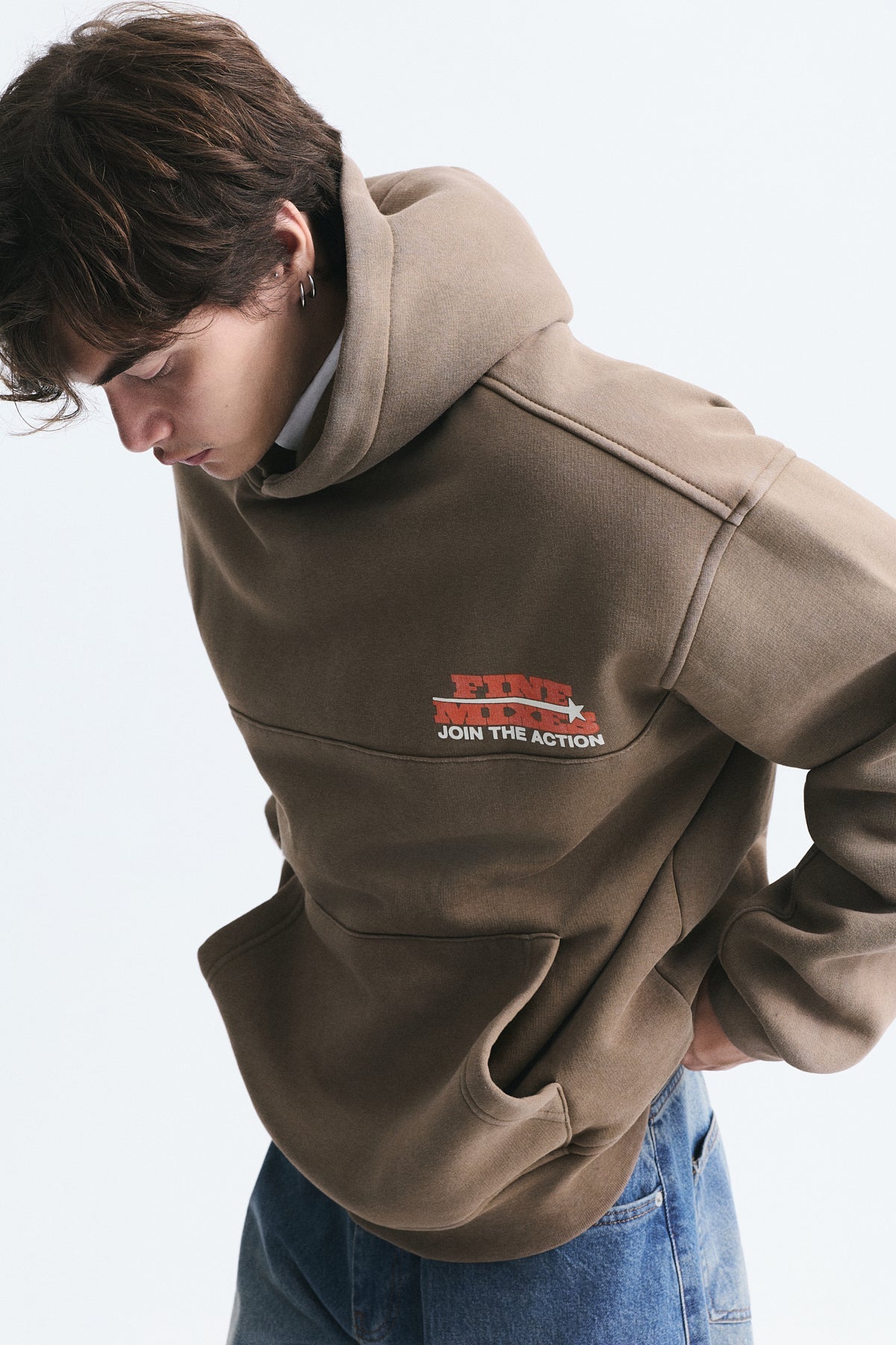 Oversized Washable Hooded Sweatshirt