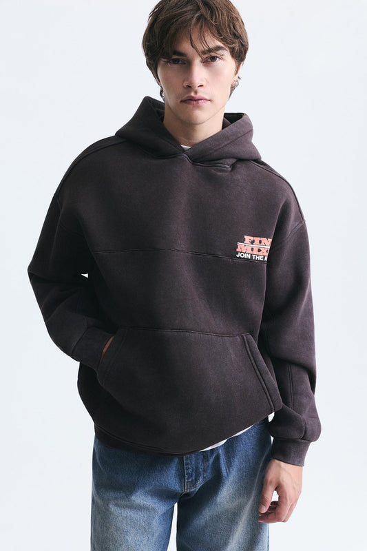 Oversized Washable Hooded Sweatshirt