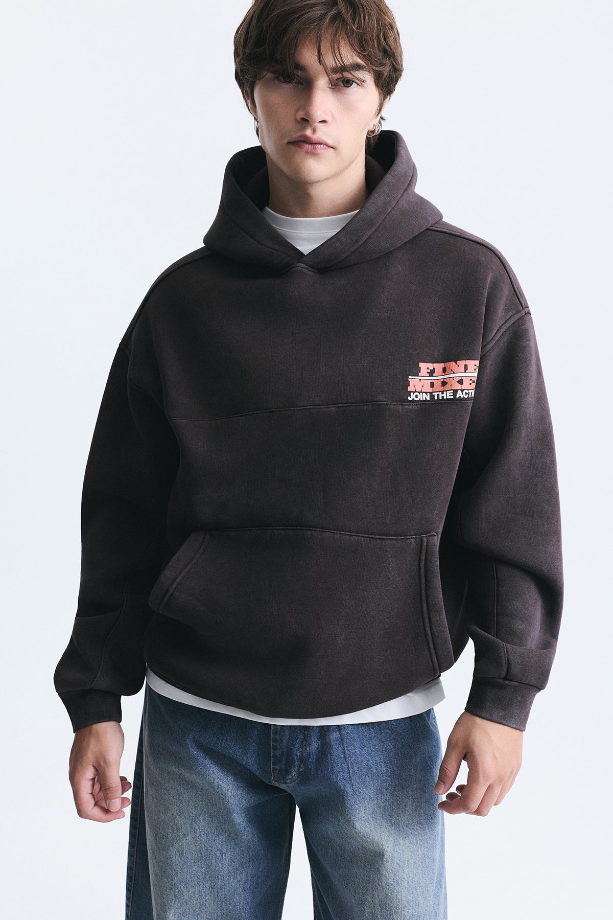 Oversized Washable Hooded Sweatshirt