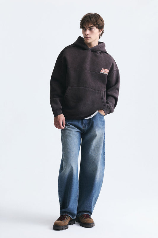 Oversized Washable Hooded Sweatshirt