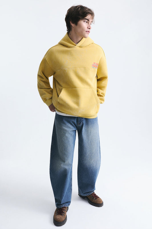 Oversized Washable Hooded Sweatshirt