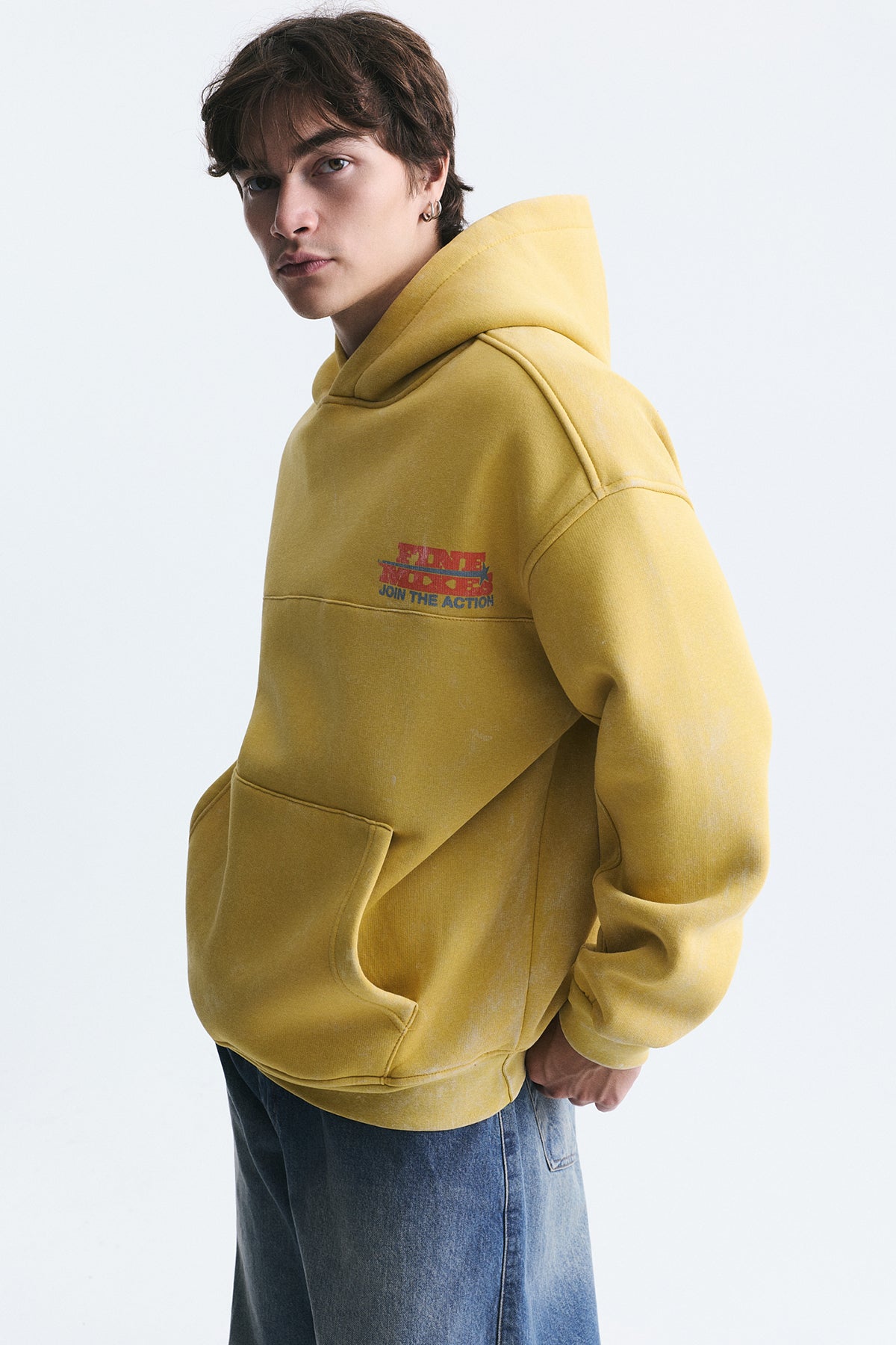 Oversized Washable Hooded Sweatshirt