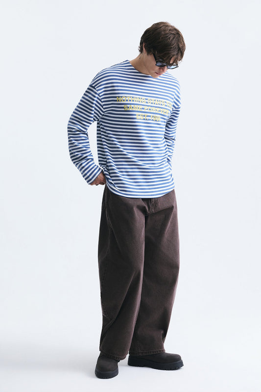 Oversized Striped Sweatshirt