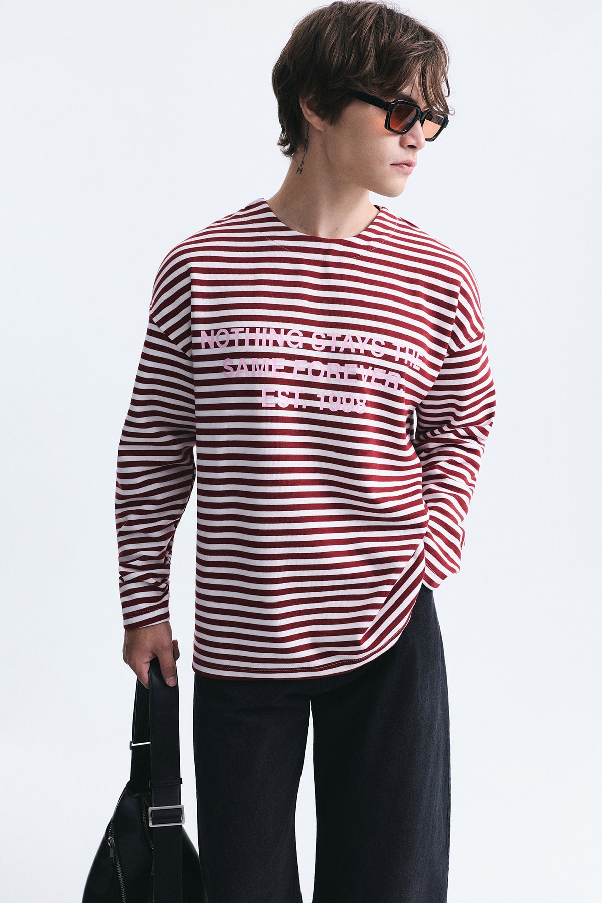 Oversized Striped Sweatshirt