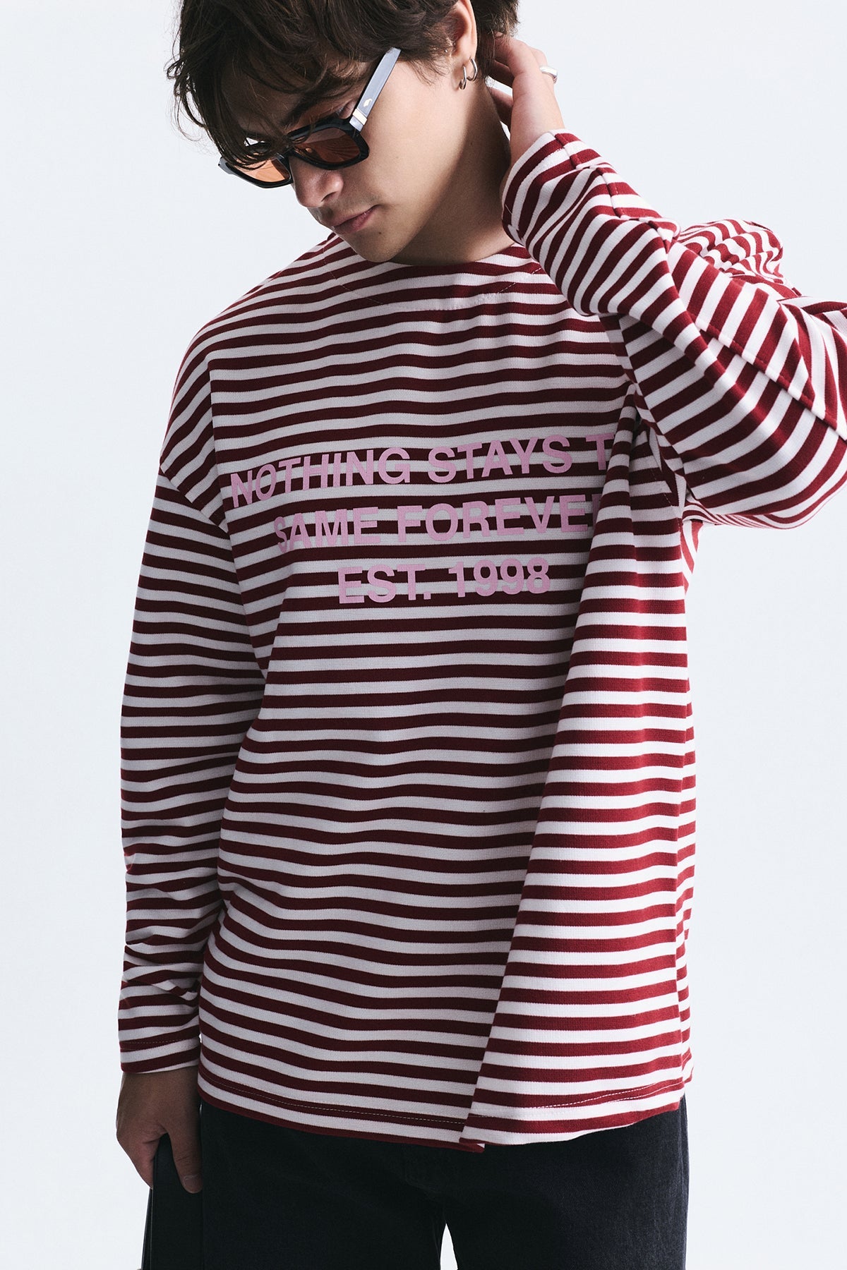 Oversized Striped Sweatshirt