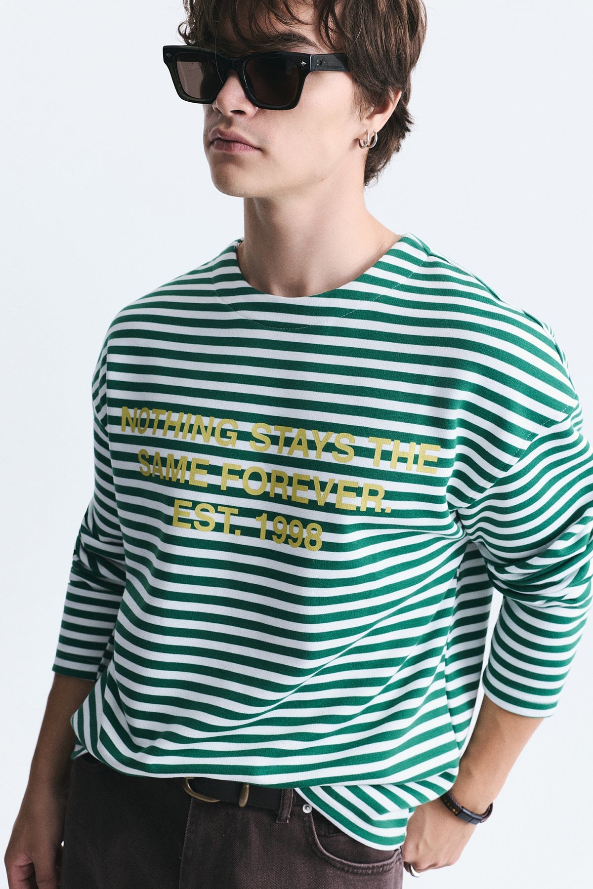 Oversized Striped Sweatshirt