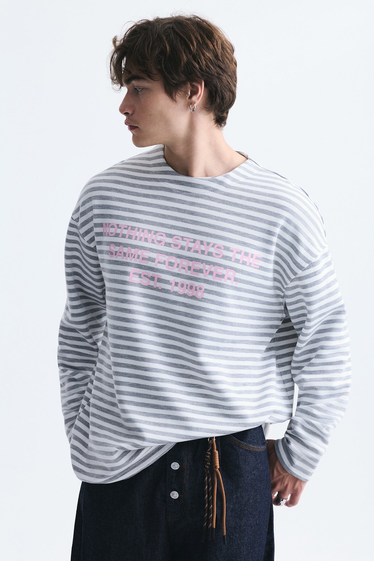 Oversized Striped Sweatshirt