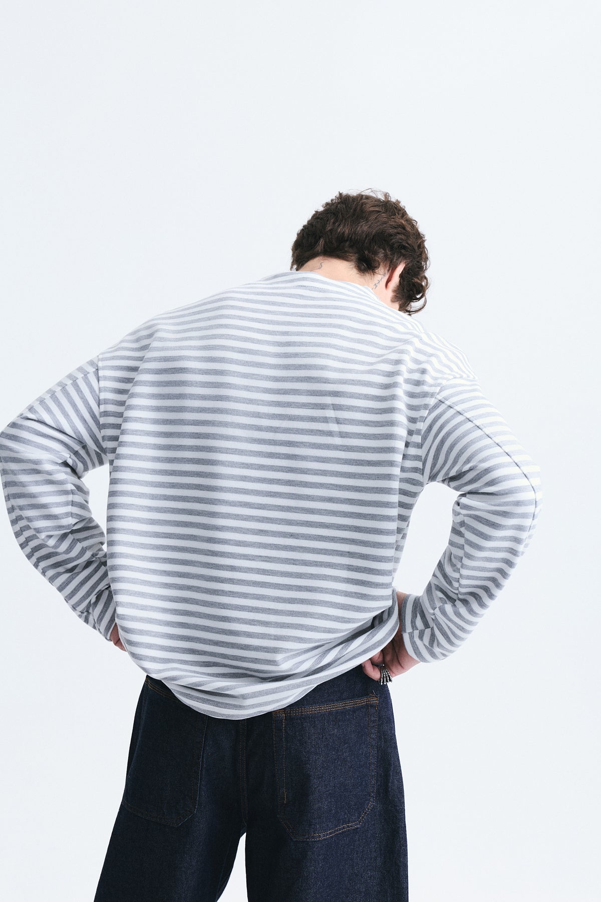 Oversized Striped Sweatshirt