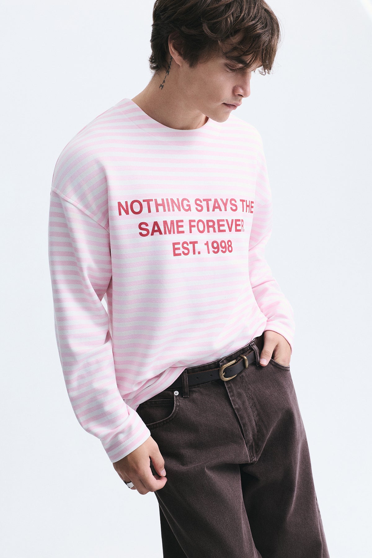 Oversized Striped Sweatshirt